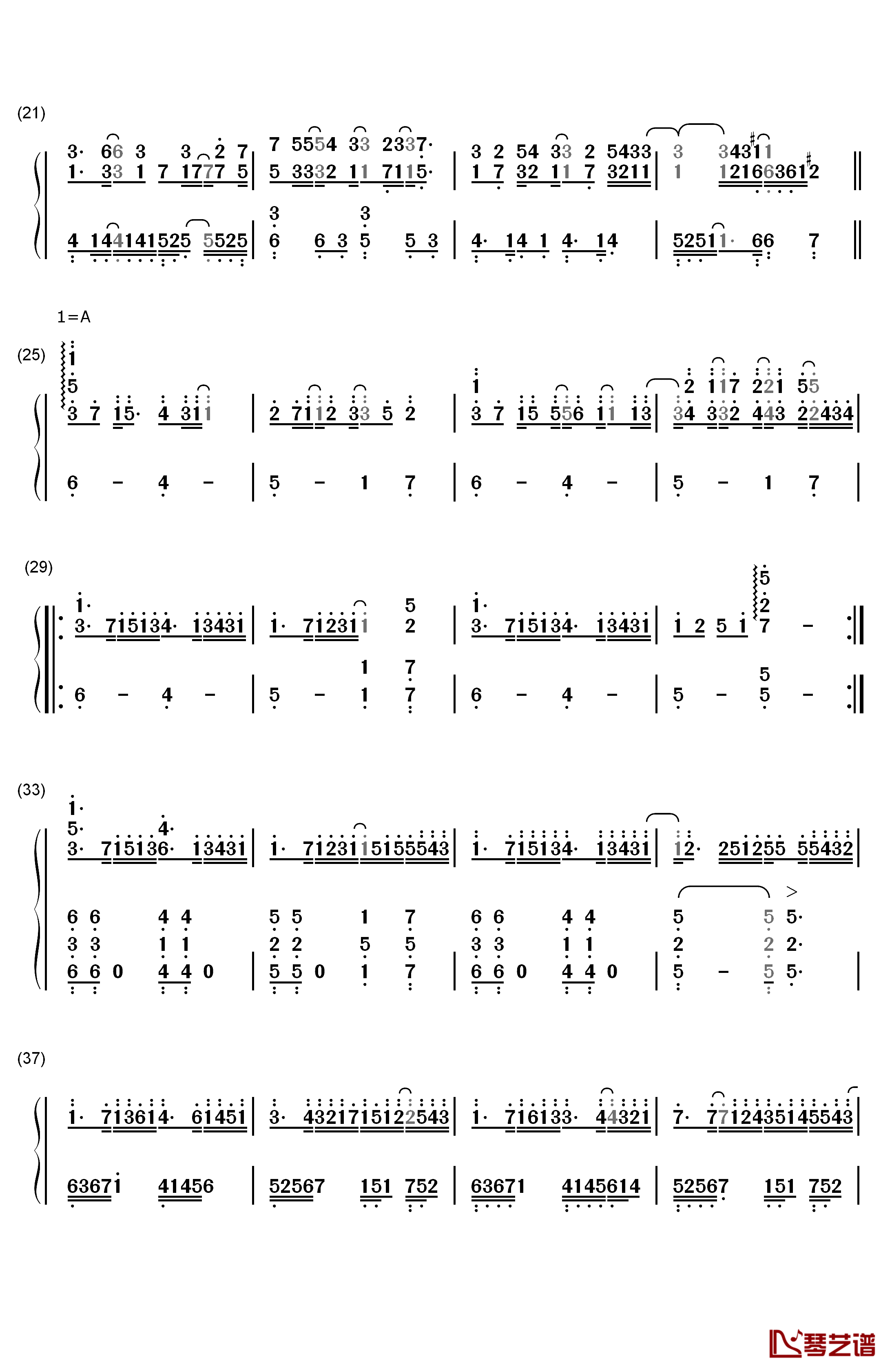 Mirror Night钢琴简谱-数字双手-V.K克2