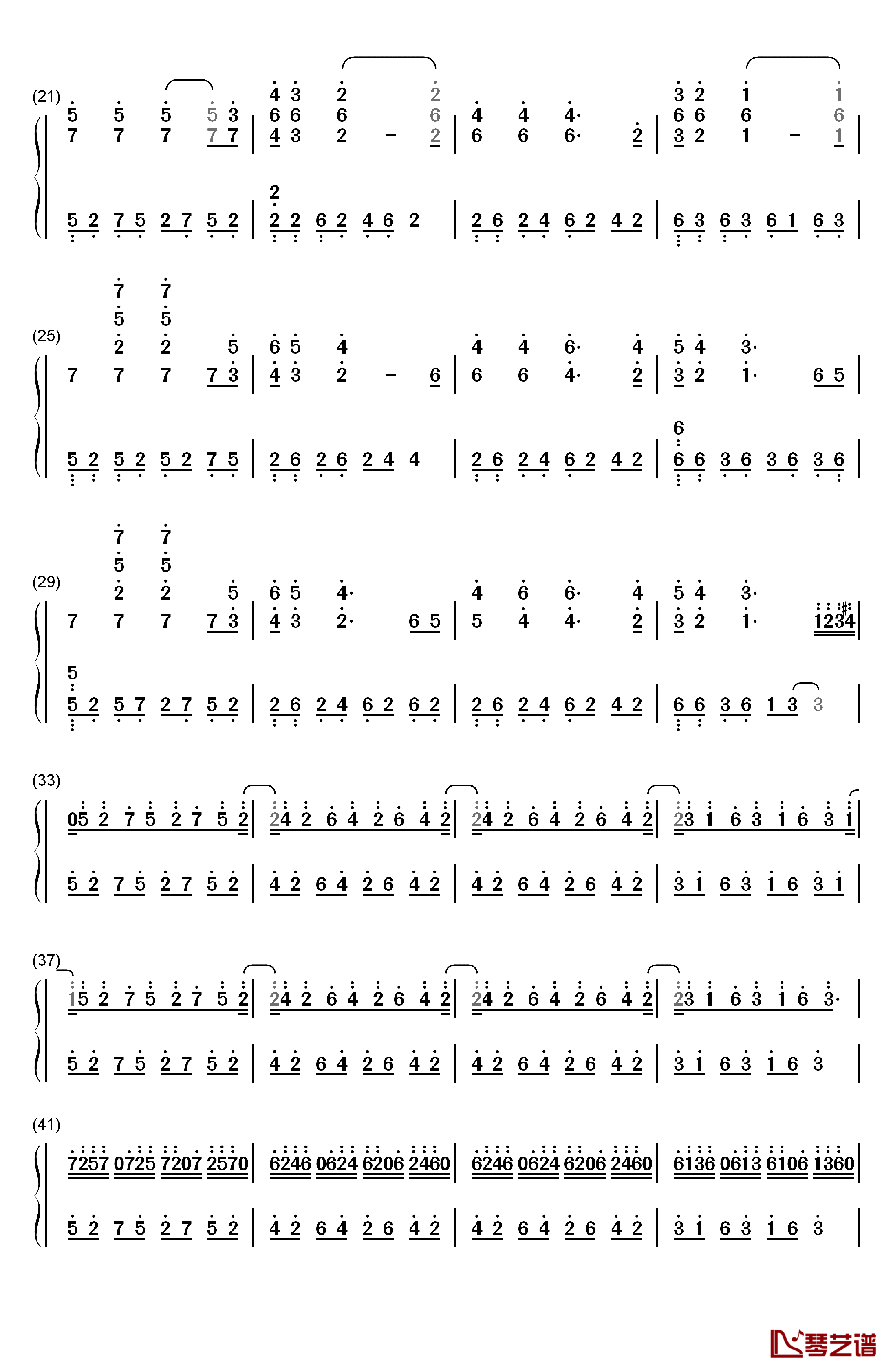 Clocks钢琴简谱-数字双手-马克西姆2