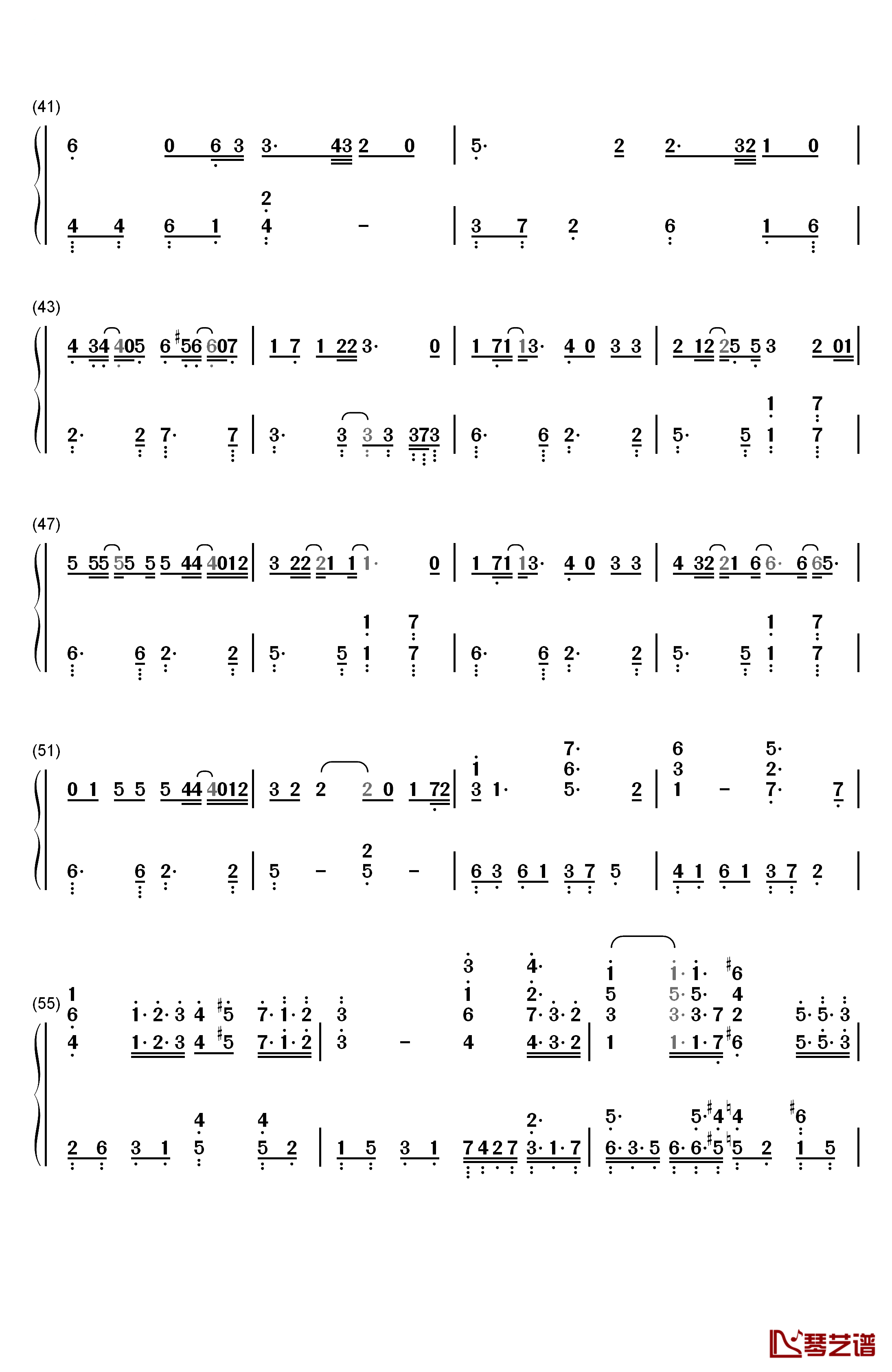 アムリタ钢琴简谱-数字双手-牧野由依3