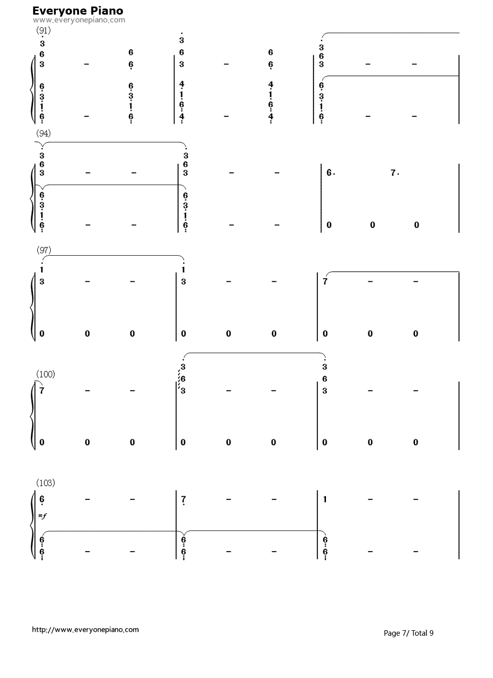 上古卷轴5：天际主题曲钢琴简谱-数字双手-Jeremy Soule7