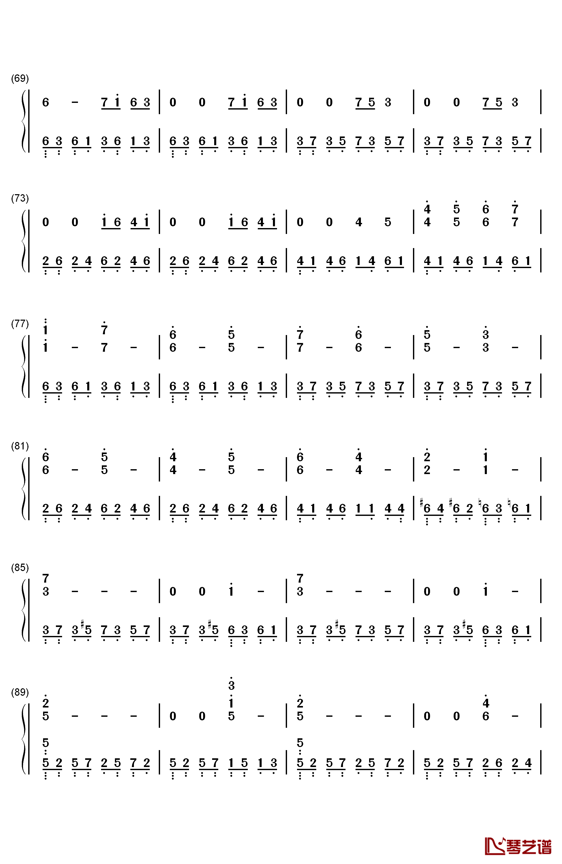 Star Sky钢琴简谱-数字双手-Two Steps from Hell4