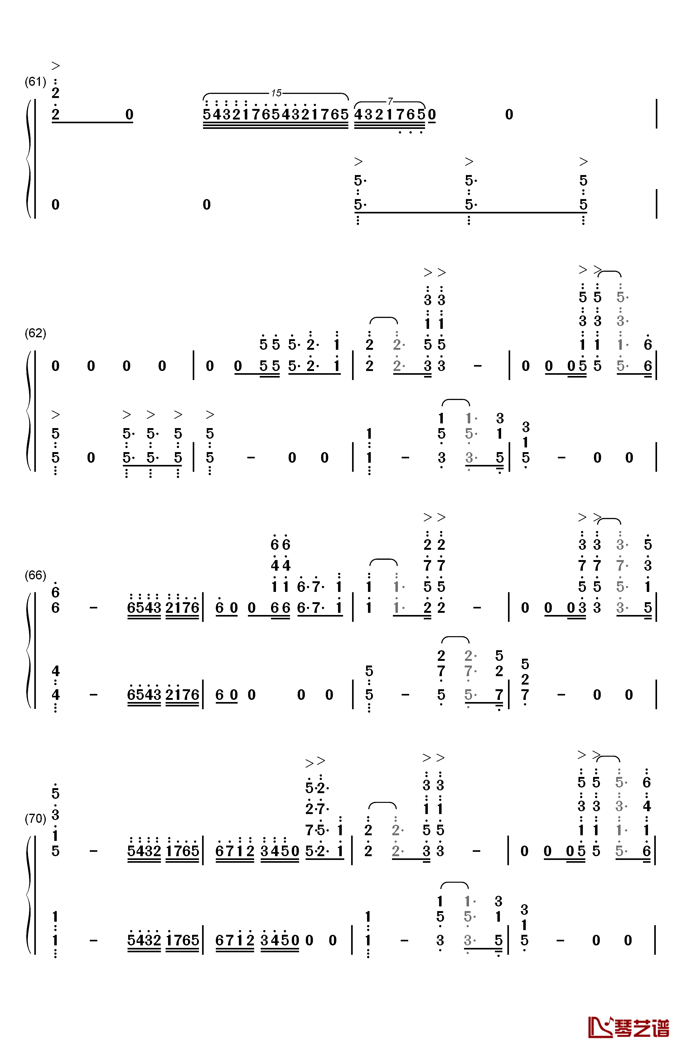 Wonderland钢琴简谱-数字双手-马克西姆5