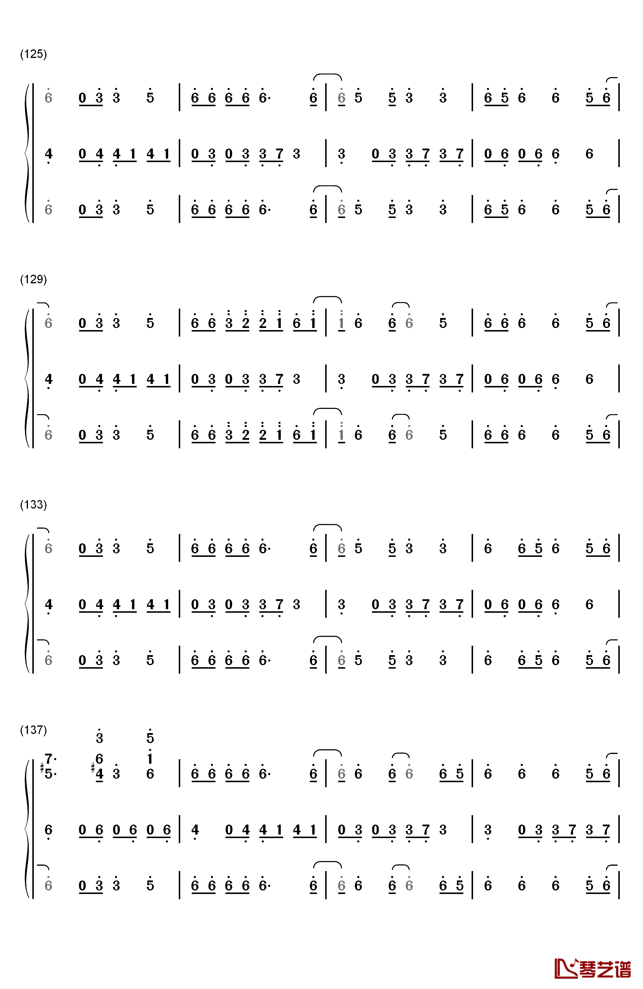 Happy钢琴简谱-数字双手-Pharrell Williams9