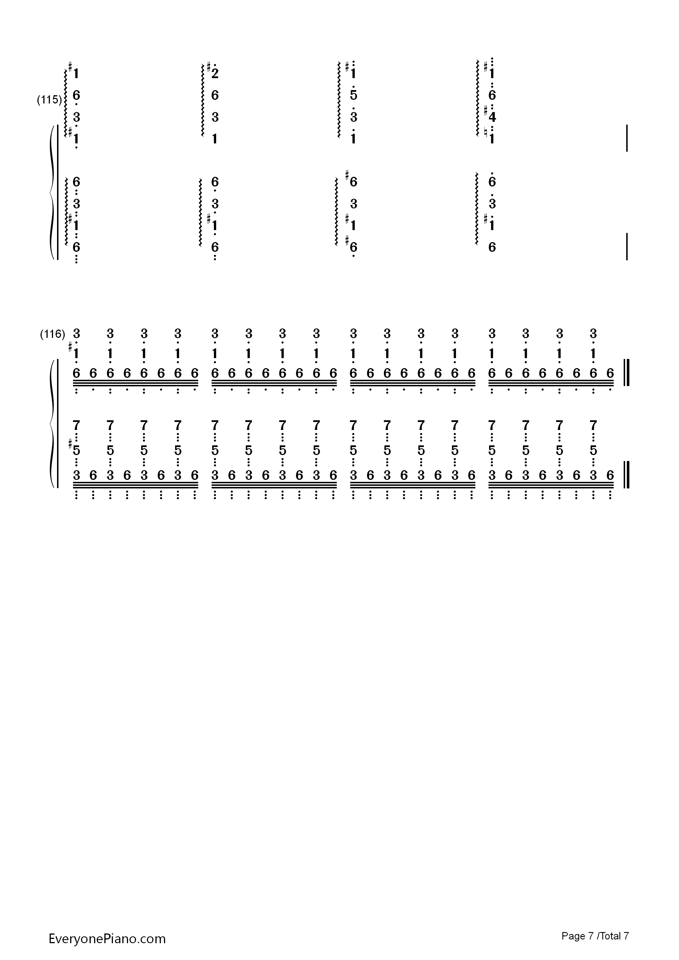 伤心的人不要弹卡农钢琴简谱-张凯演唱7