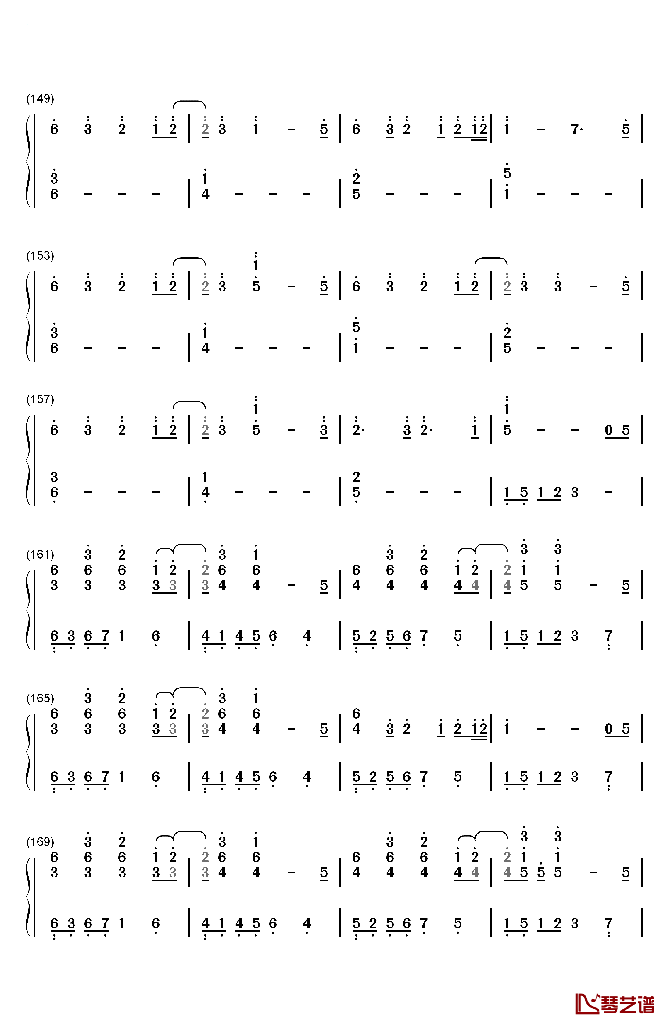 サマータイムレコード钢琴简谱-数字双手-IA8