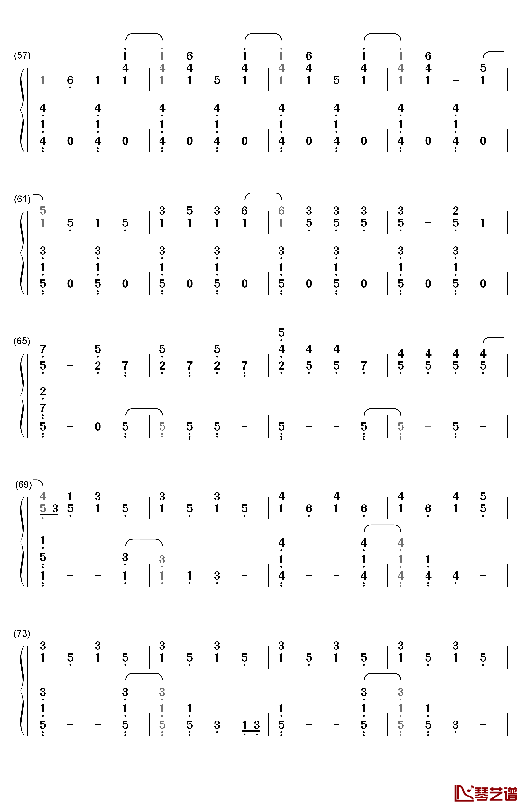 The Scientist钢琴简谱-数字双手-Coldplay4