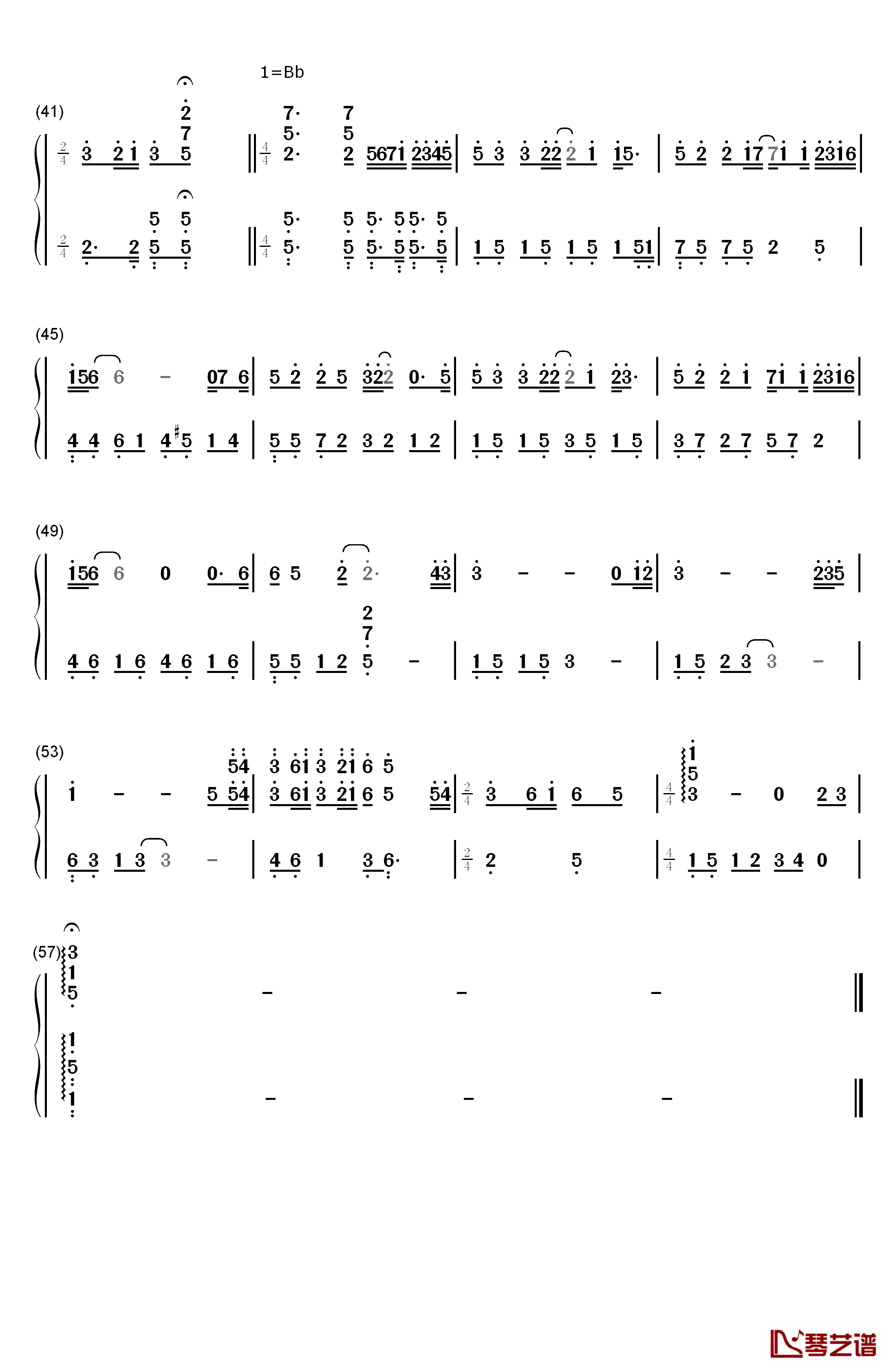 残酷月光钢琴简谱-数字双手-林宥嘉3