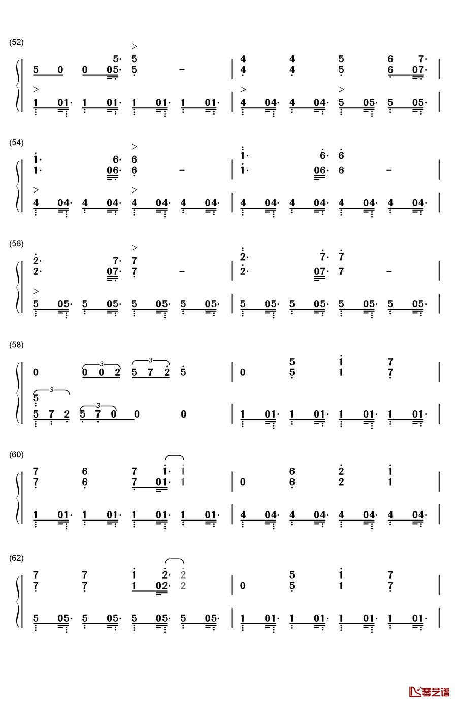 恋をしようよ钢琴简谱-数字双手-Pico5