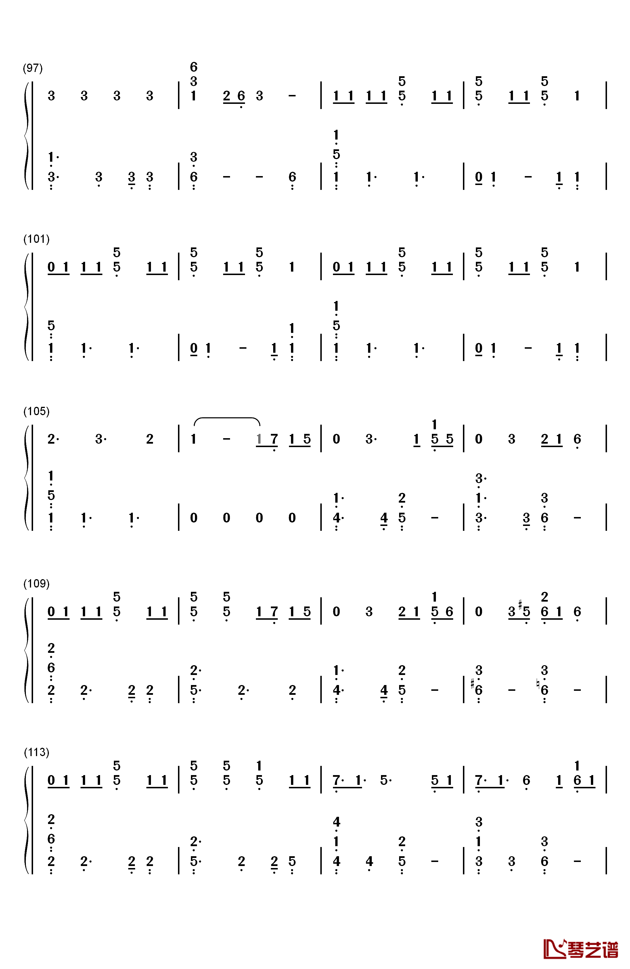 YES or YES钢琴简谱-数字双手-TWICE6