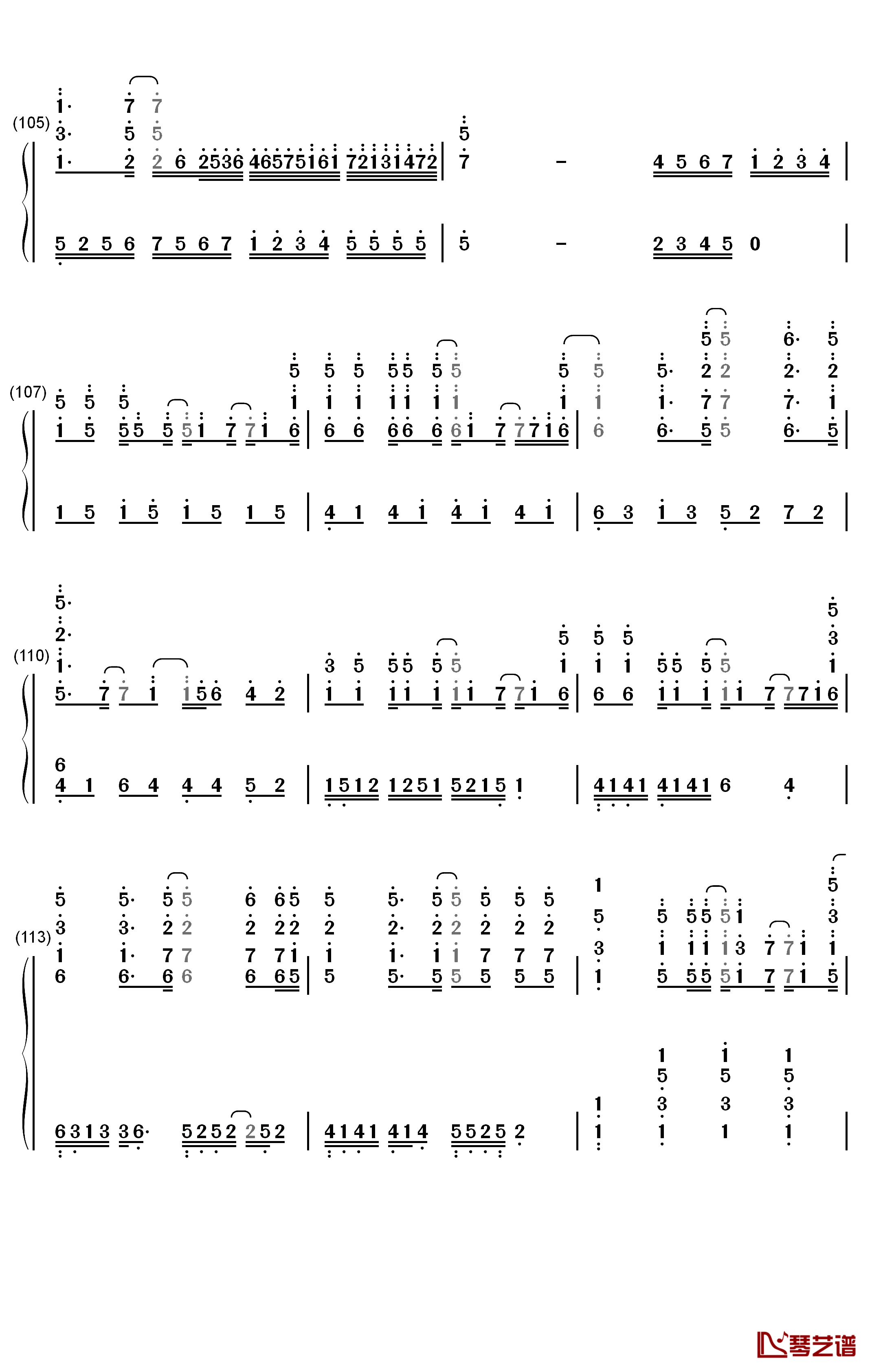 World End钢琴简谱-数字双手-FLOW10