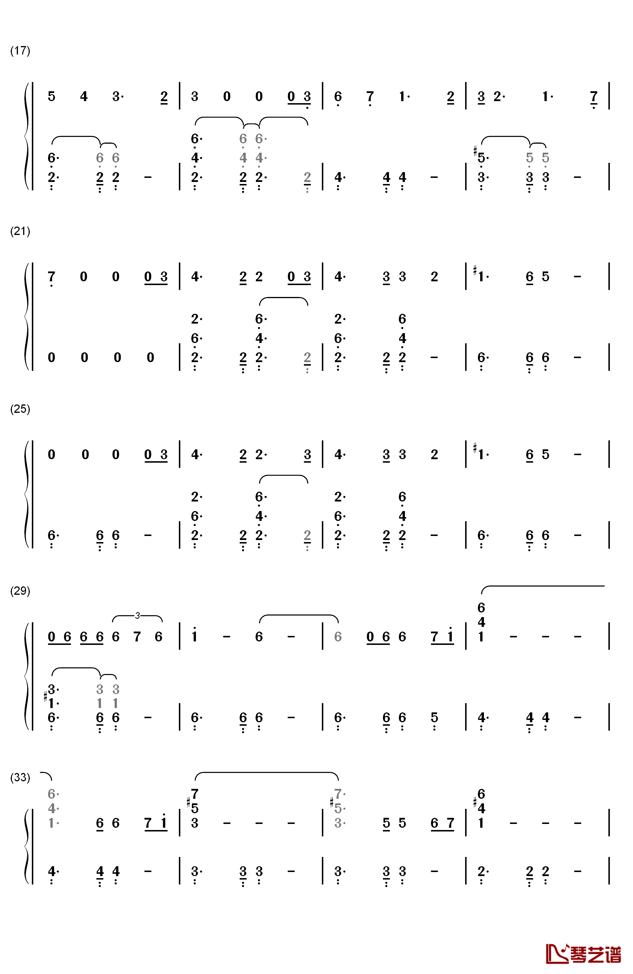 24钢琴简谱-数字双手-Lana Del Rey2