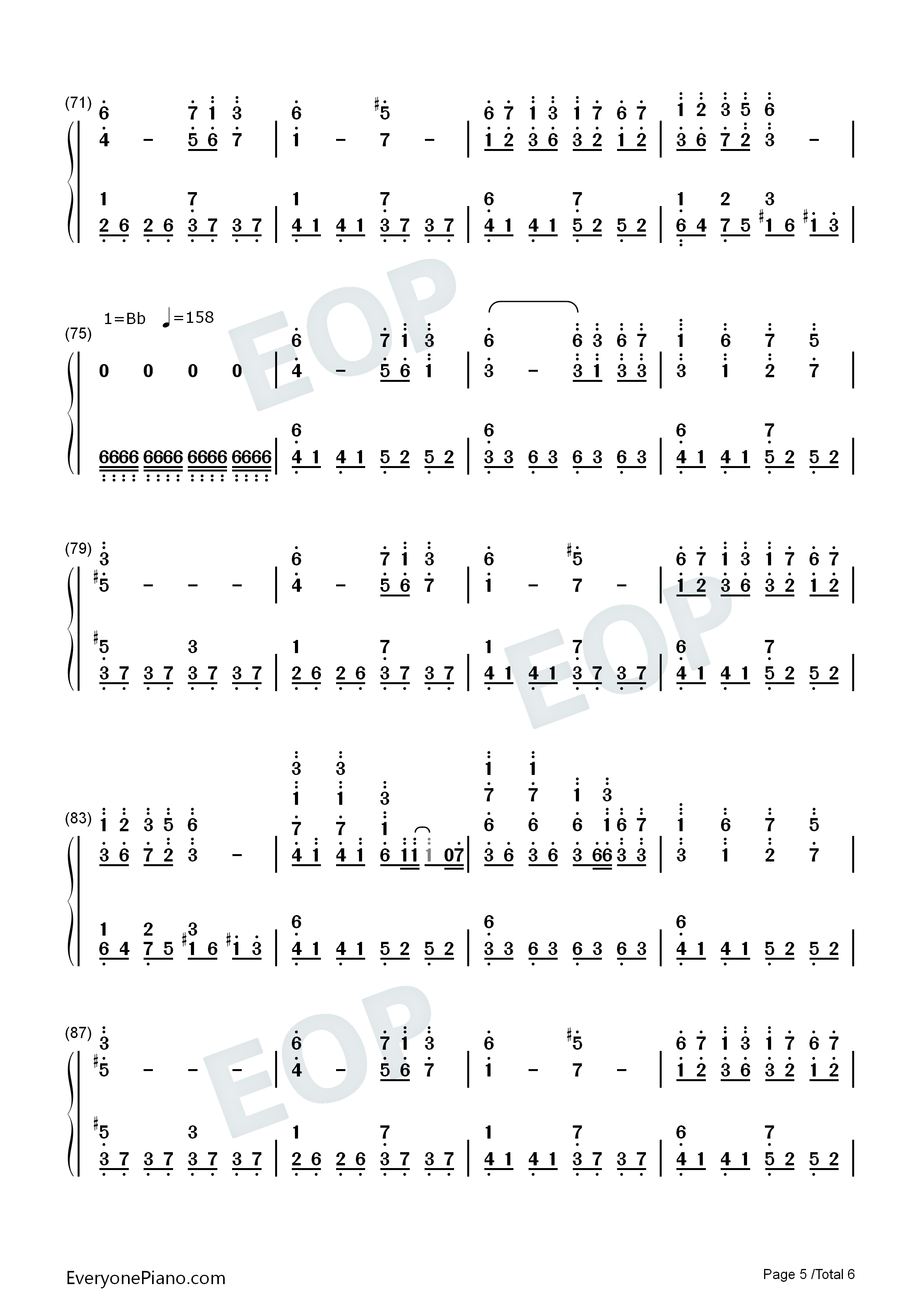 月まで届け不死の煙钢琴简谱-ZUN演唱5