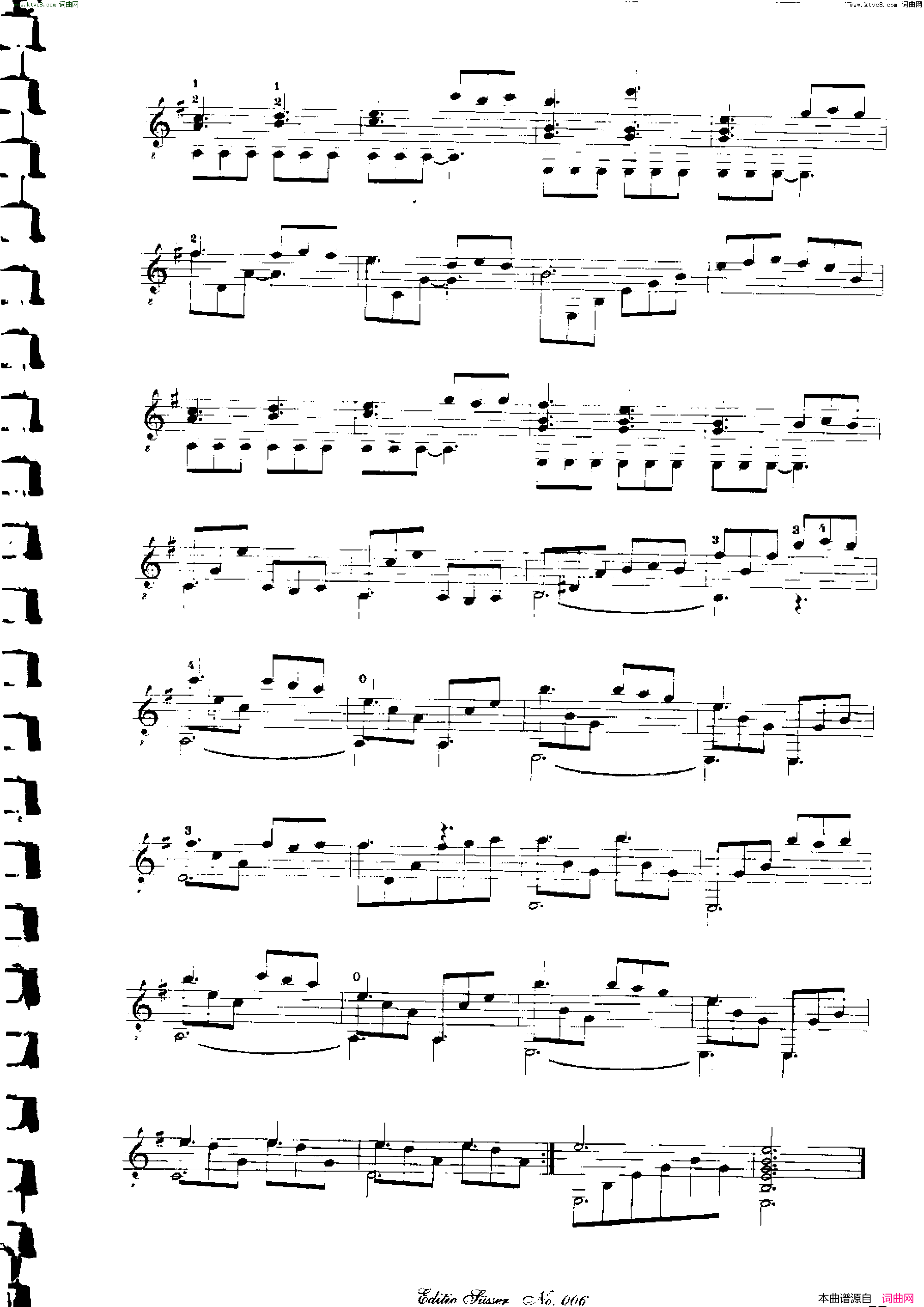 Classical guitar－Susser Ctibor_No 6, Fantazie ze sveta mineralu简谱1