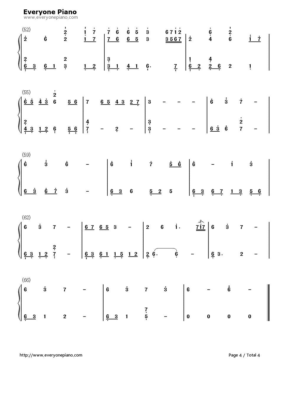 茗记钢琴简谱-L-key演唱4