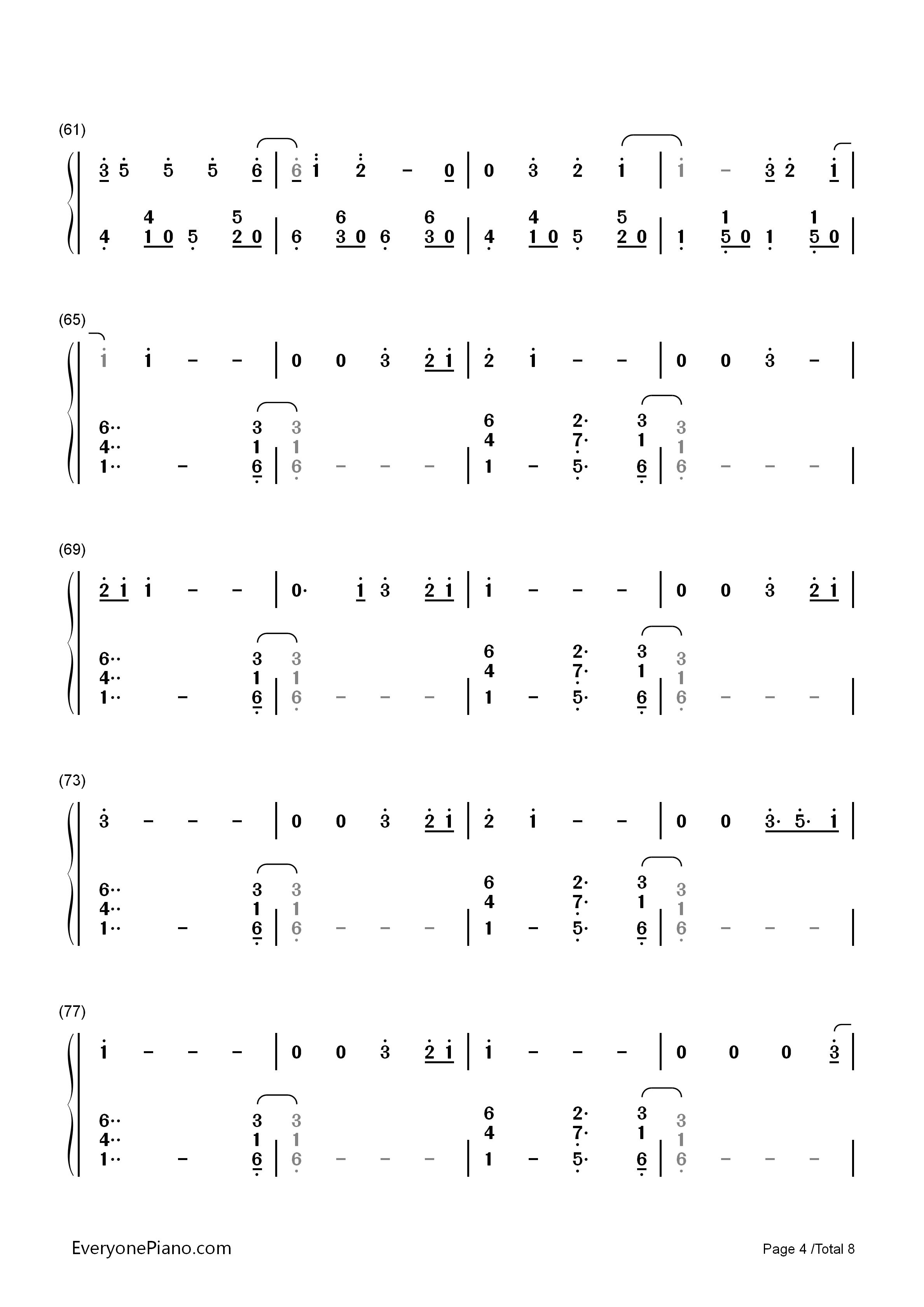 Write On Me钢琴简谱-Fifth Harmony演唱4