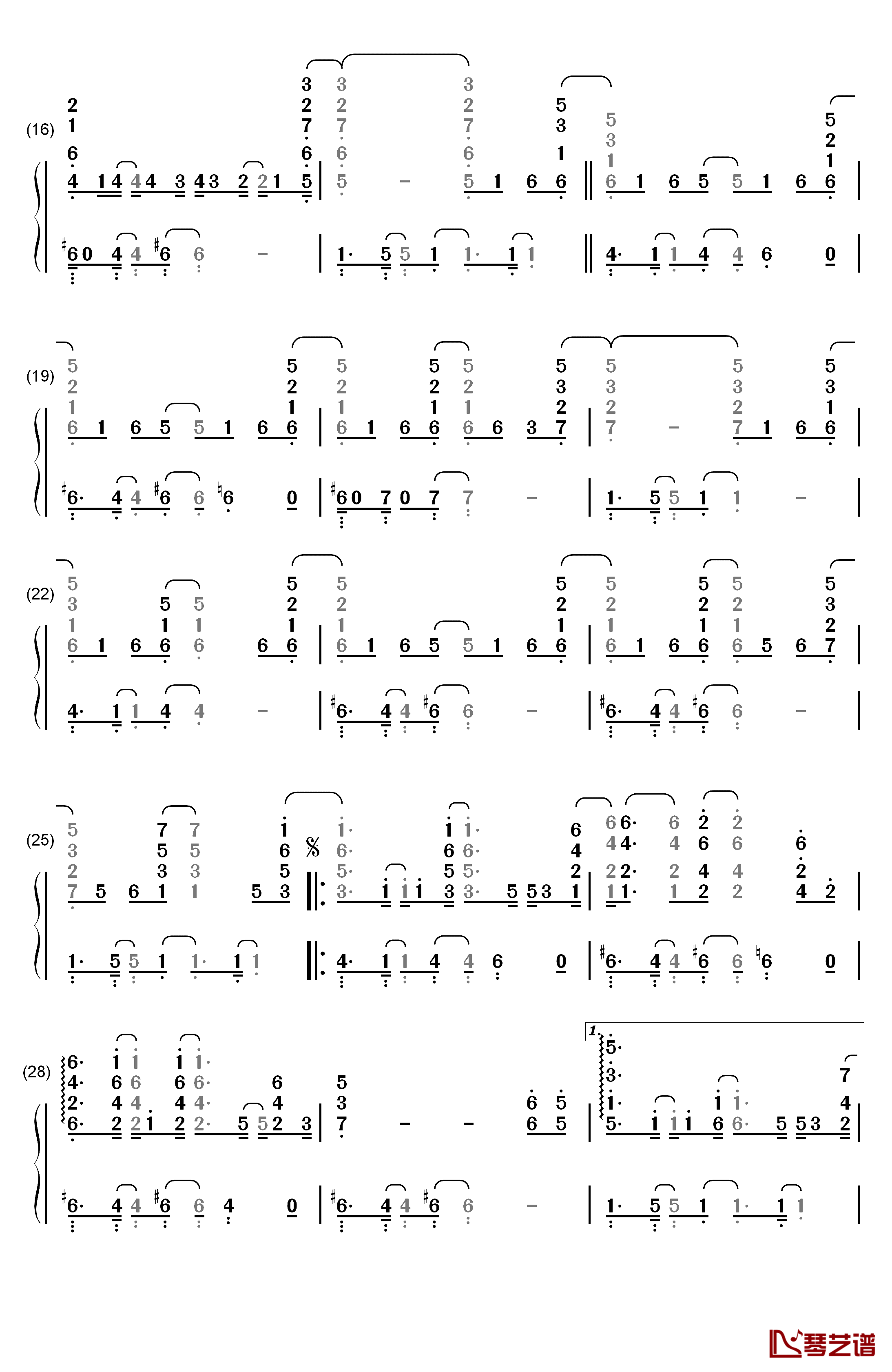 Ordinary People钢琴简谱-数字双手-John Legend2