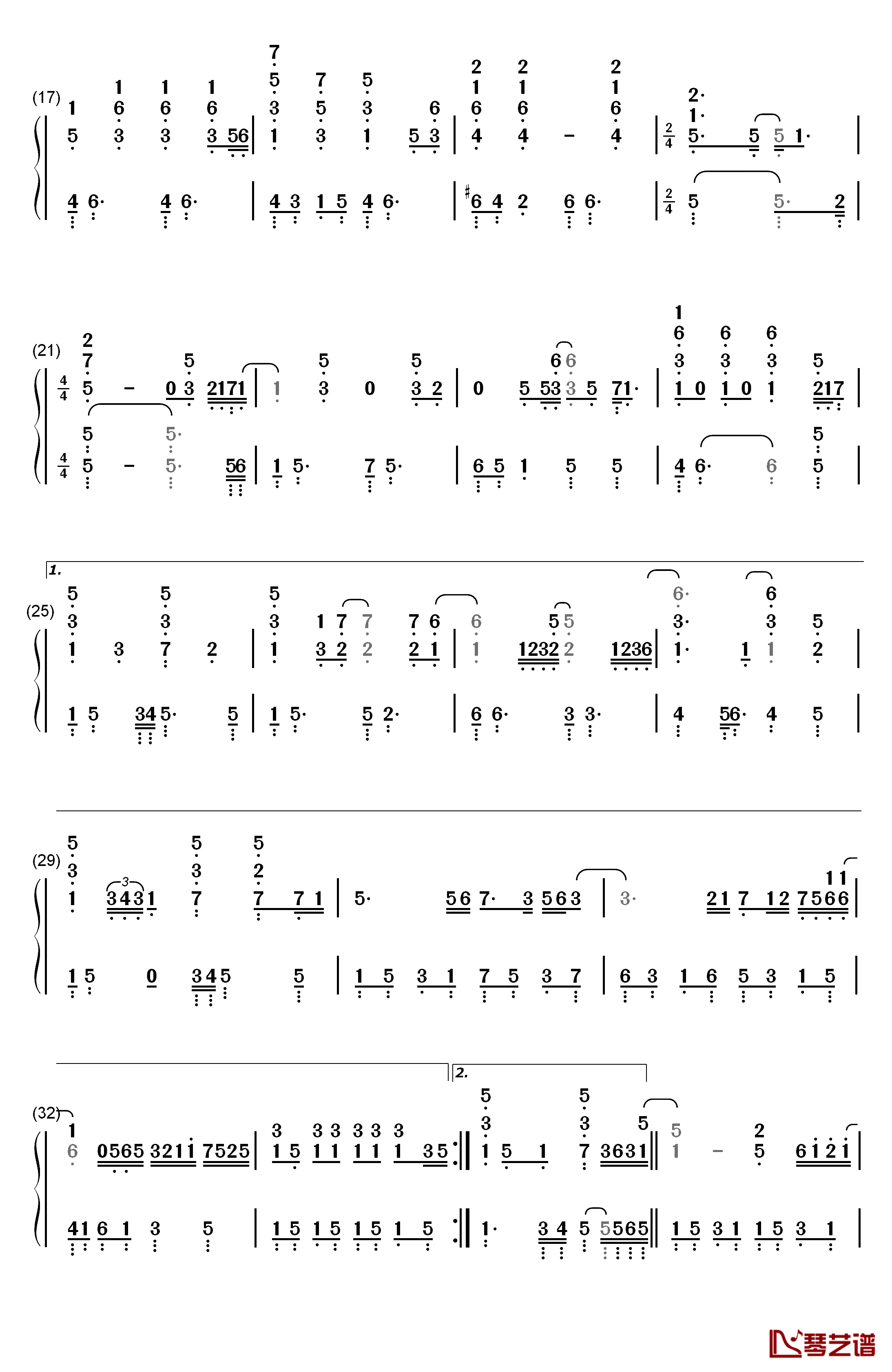 Home钢琴简谱-数字双手-Michael Buble2