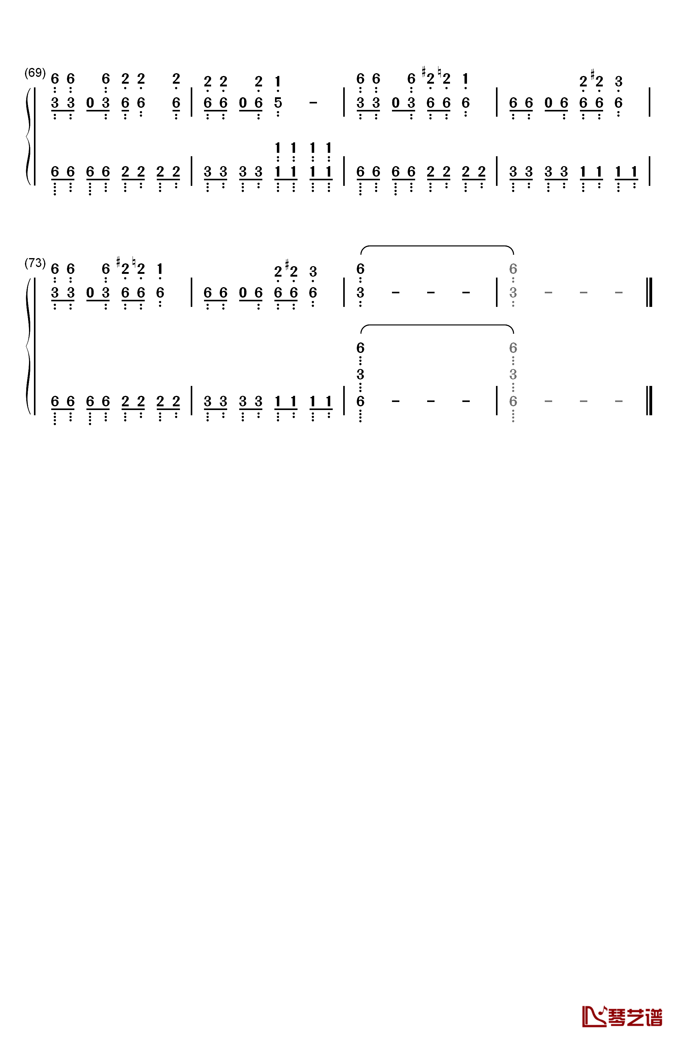 GO CRY GO钢琴简谱-数字双手-OxT5