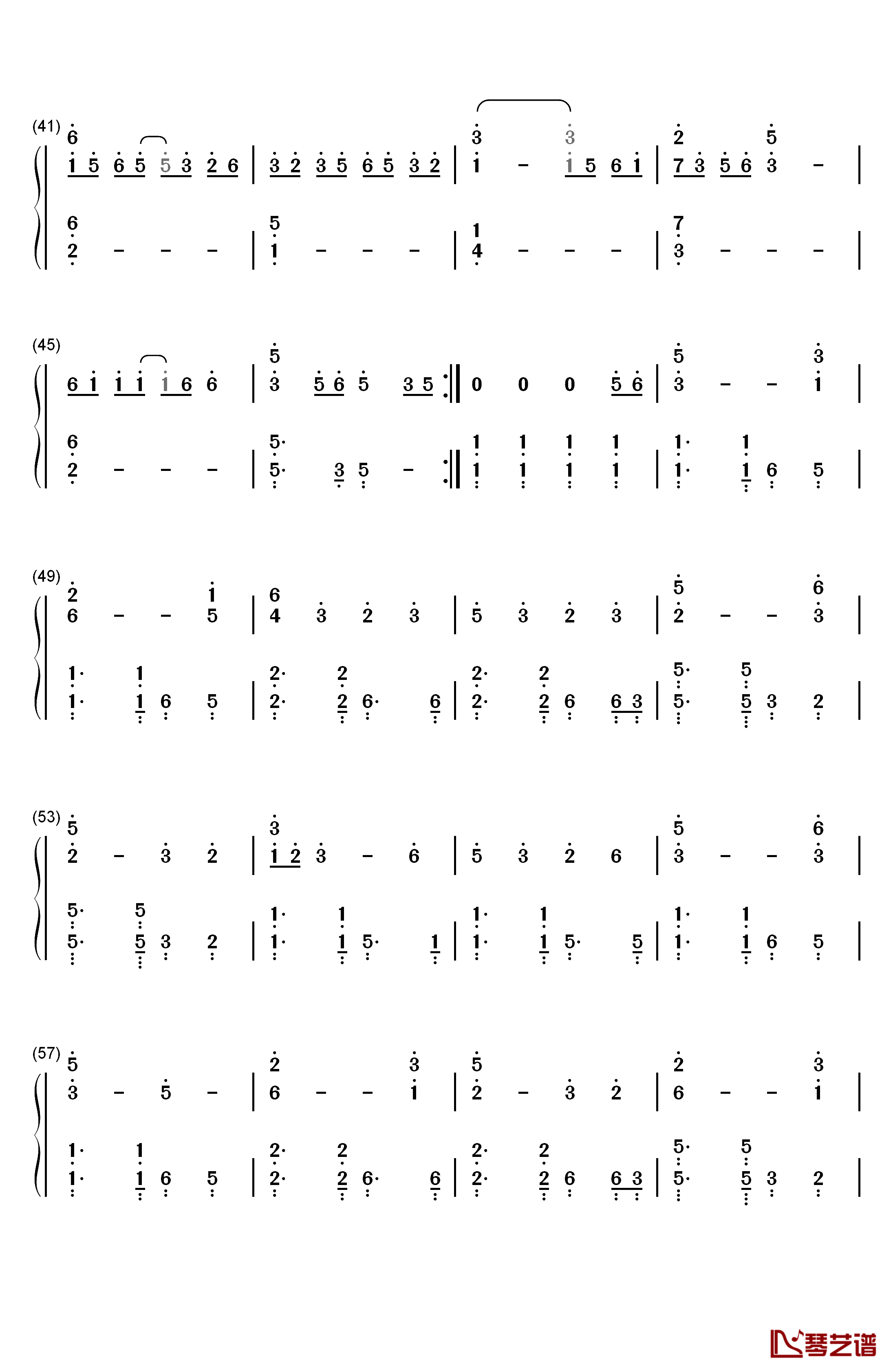 笑红尘钢琴简谱-数字双手-陈淑桦3