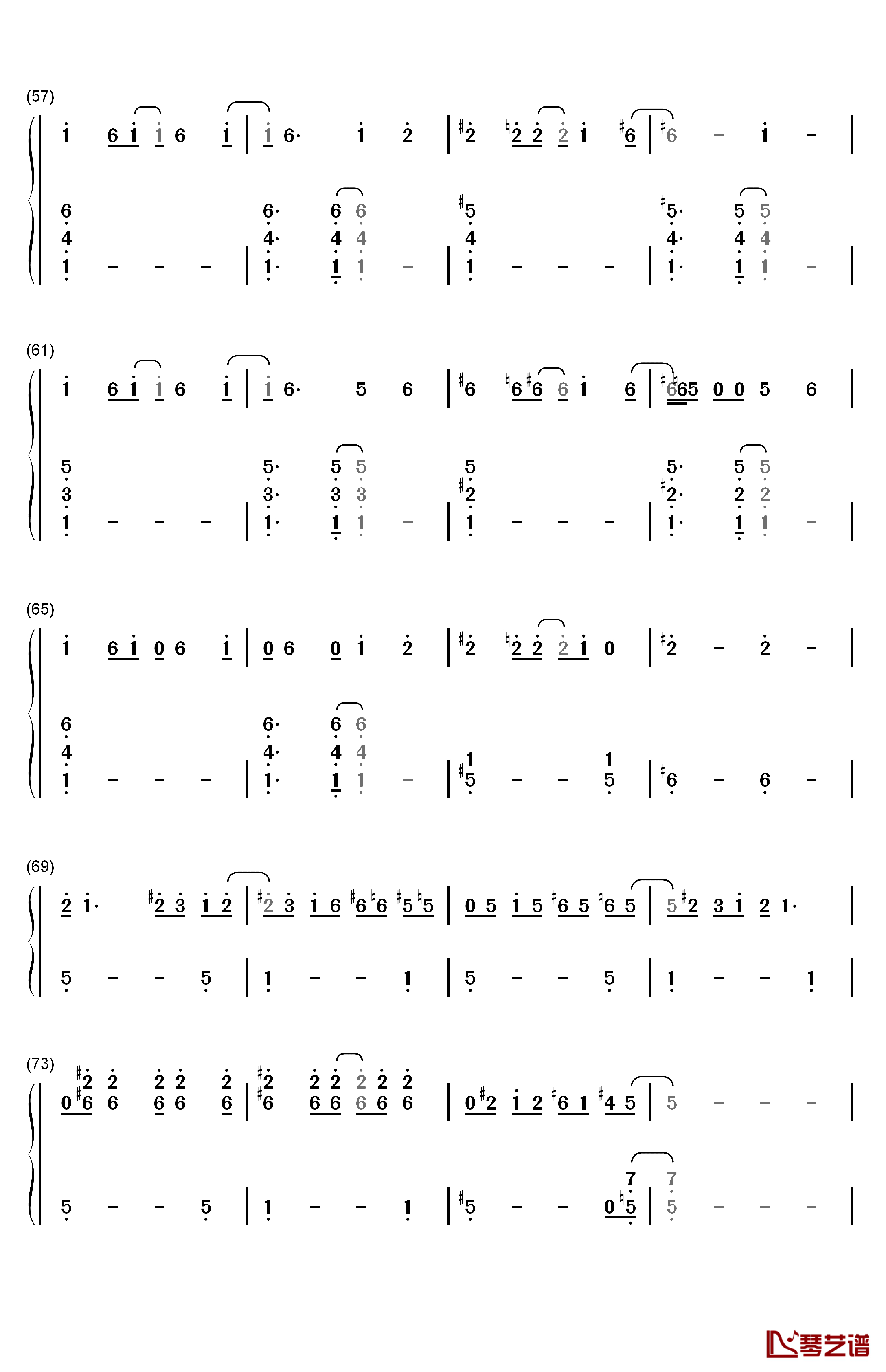 ずっとずっとずっと钢琴简谱-数字双手-久川綾  丹下桜4