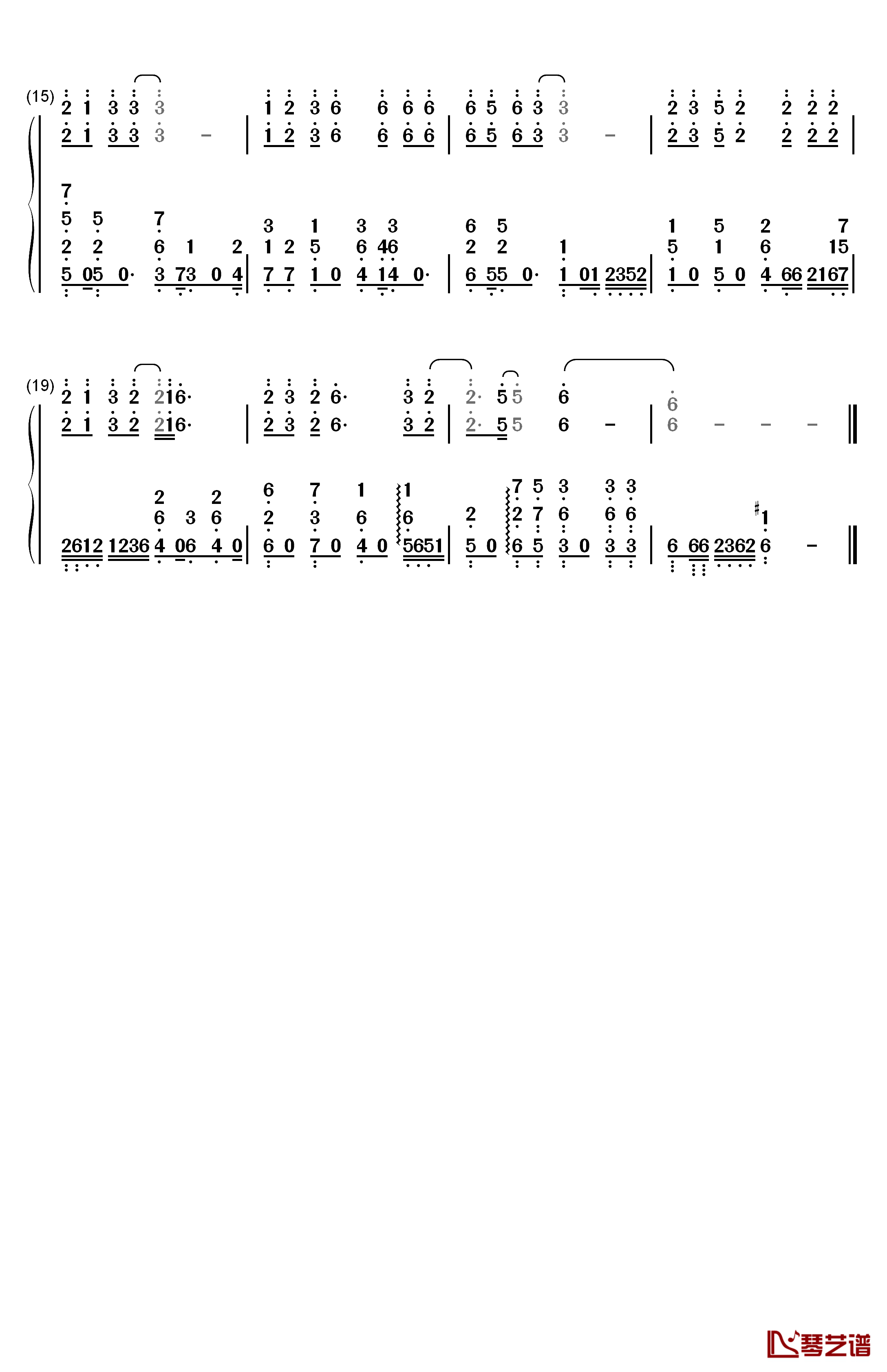 命起涟漪钢琴简谱-数字双手-曾志豪2