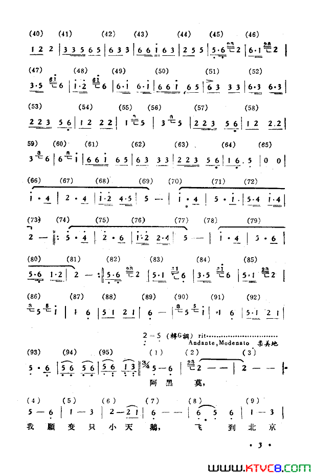披毡献给毛主席舞蹈音乐简谱-四川省歌舞团演唱-作曲：田继明词曲1