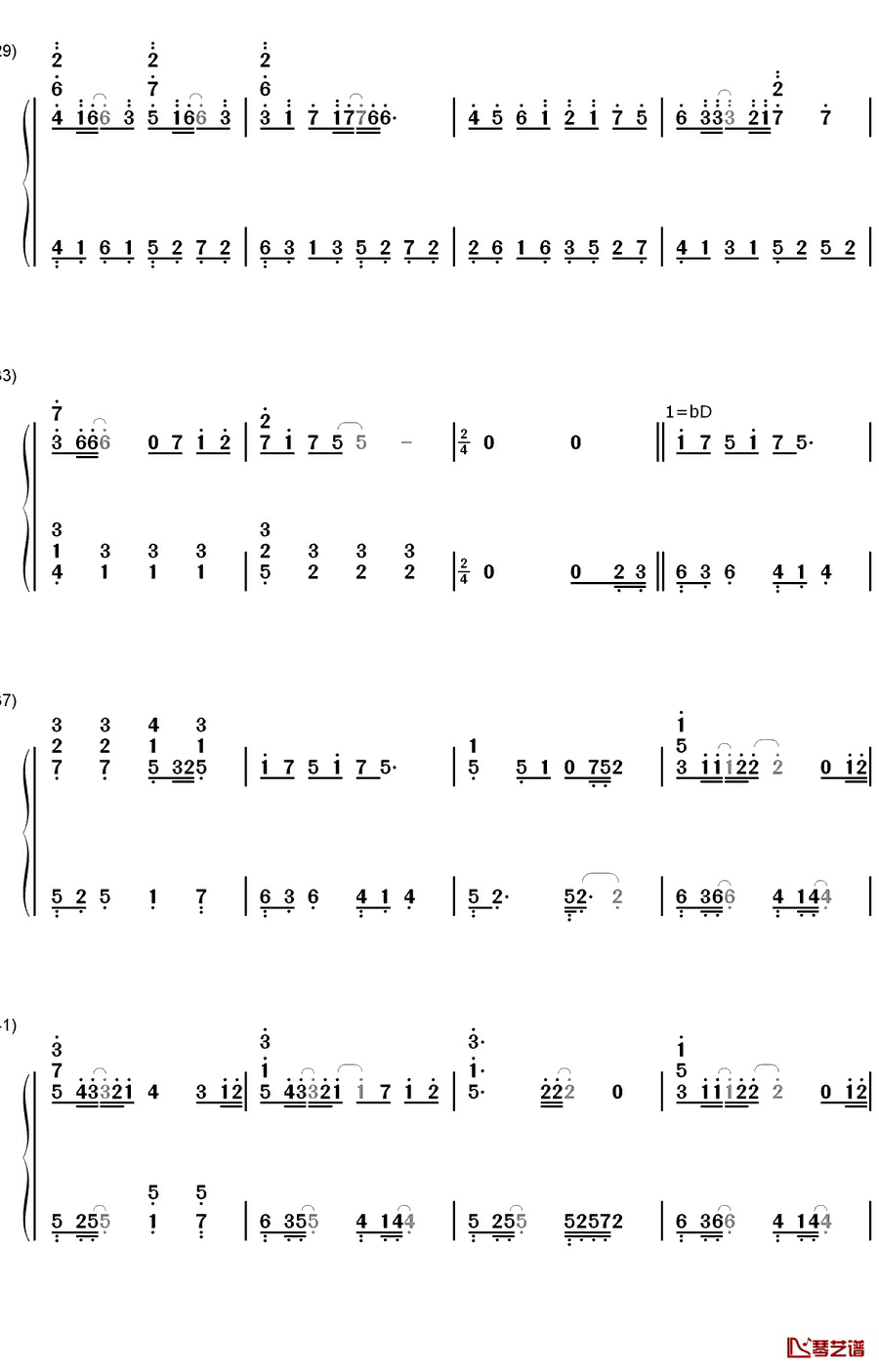 No Way to Say钢琴简谱-数字双手-滨崎步3