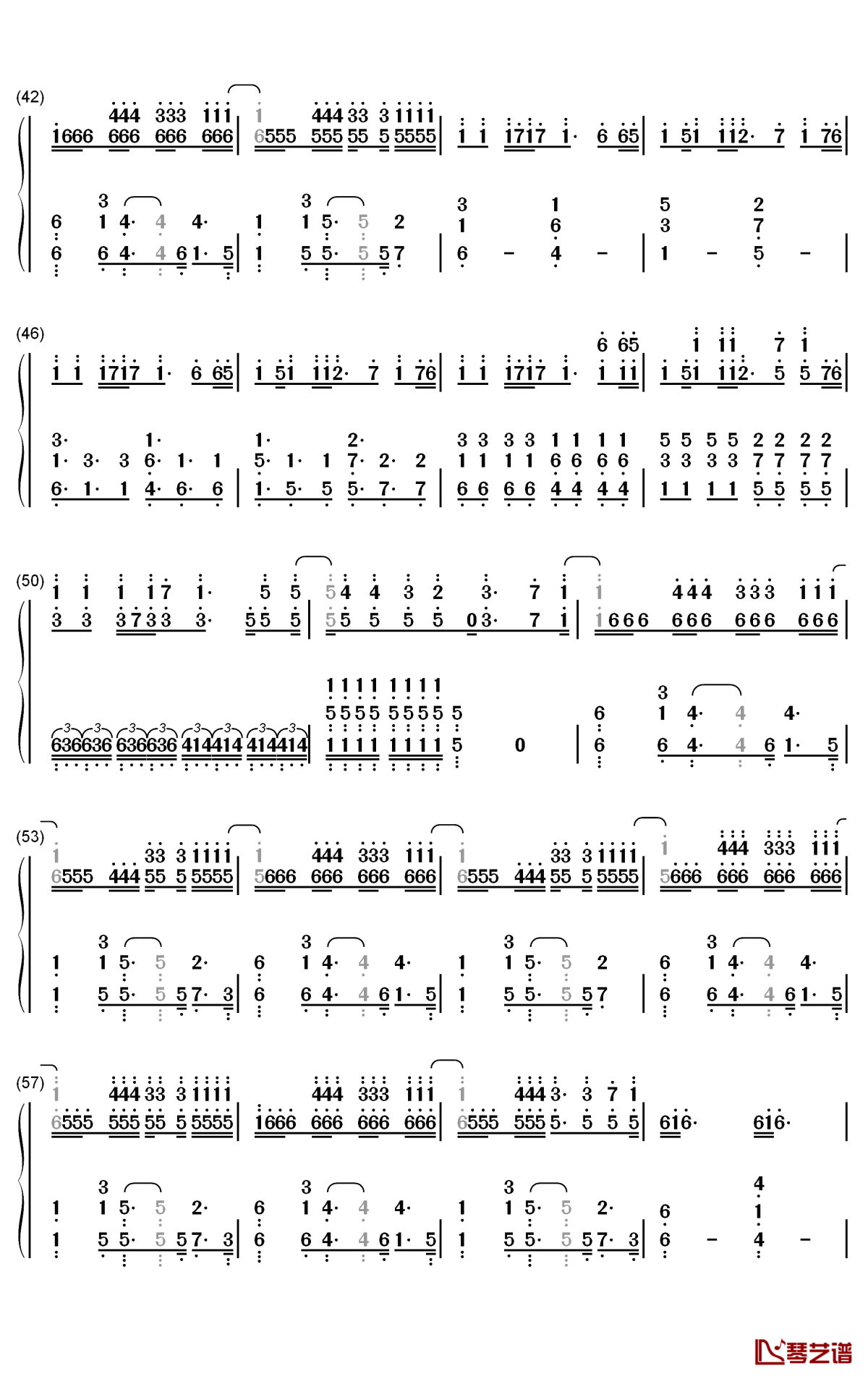 Sad Sometimes钢琴简谱-数字双手-Alan Walker CORSAK 黄霄雲3