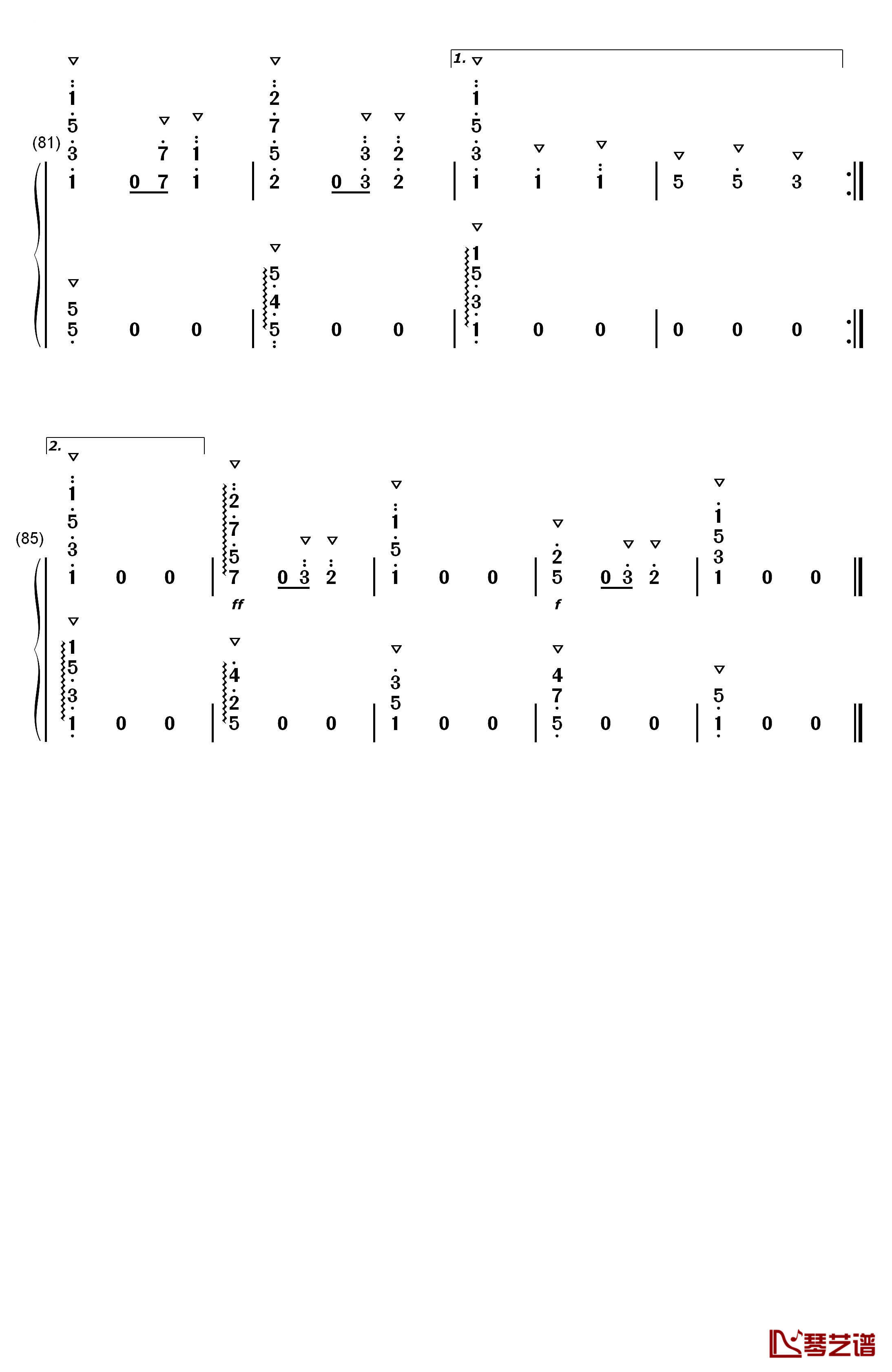 B大调第一钢琴三重奏钢琴简谱-数字双手-勃拉姆斯6