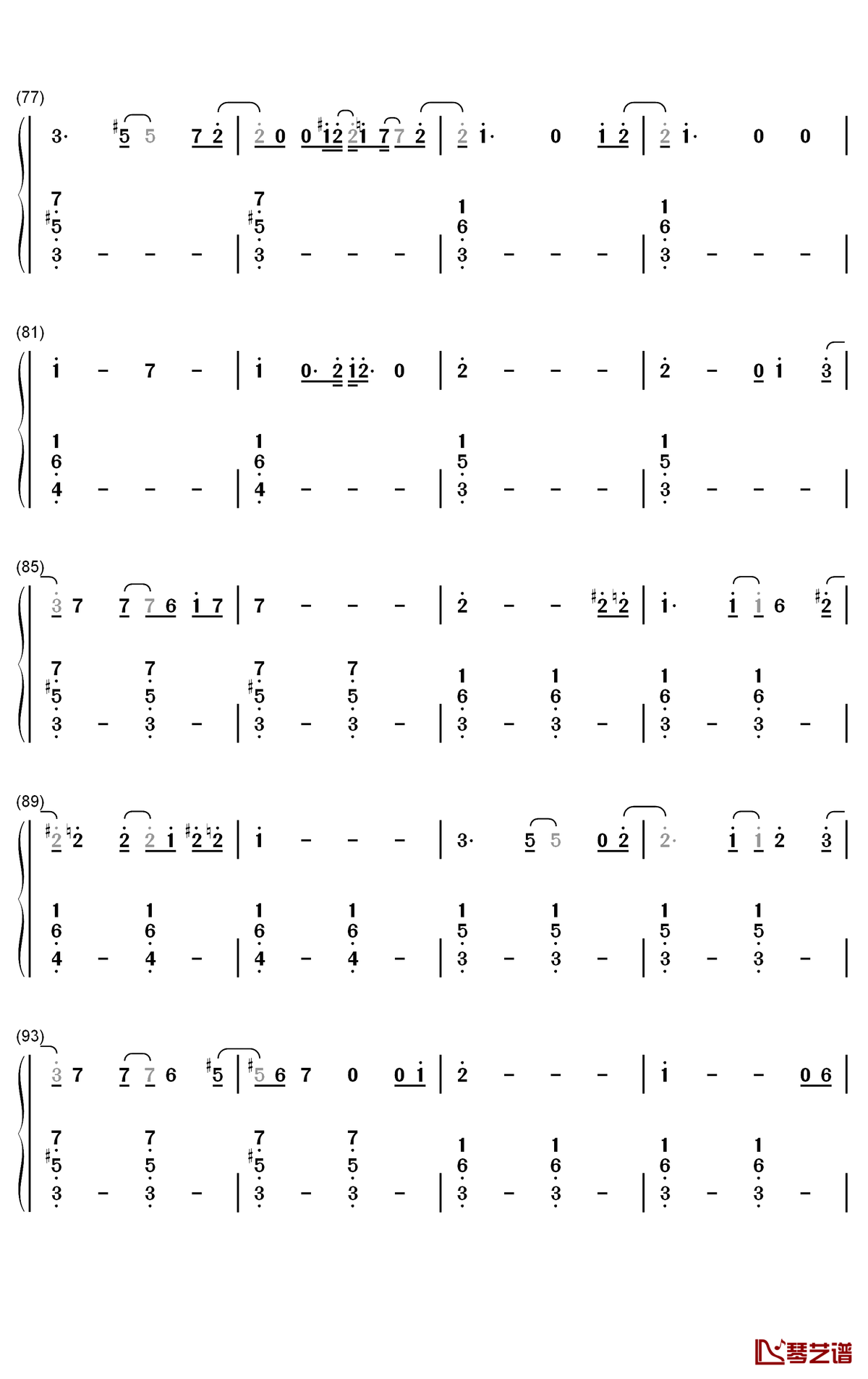 The Game Is Over钢琴简谱-数字双手-Evanescence5