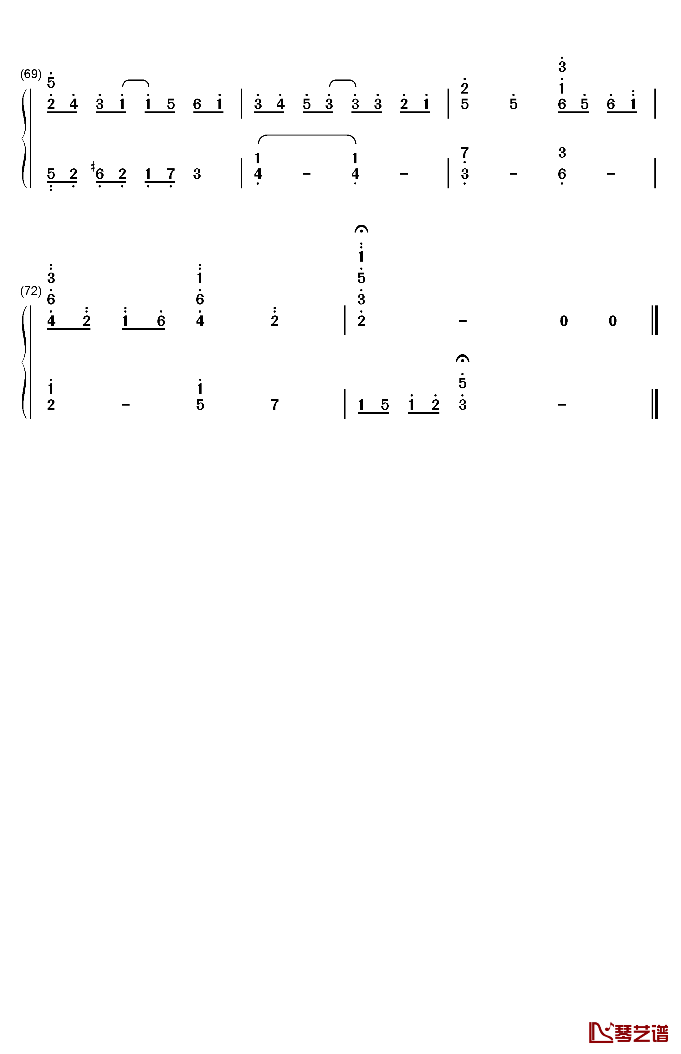 Verdurous Mountains钢琴简谱-数字双手-渡边雅二4