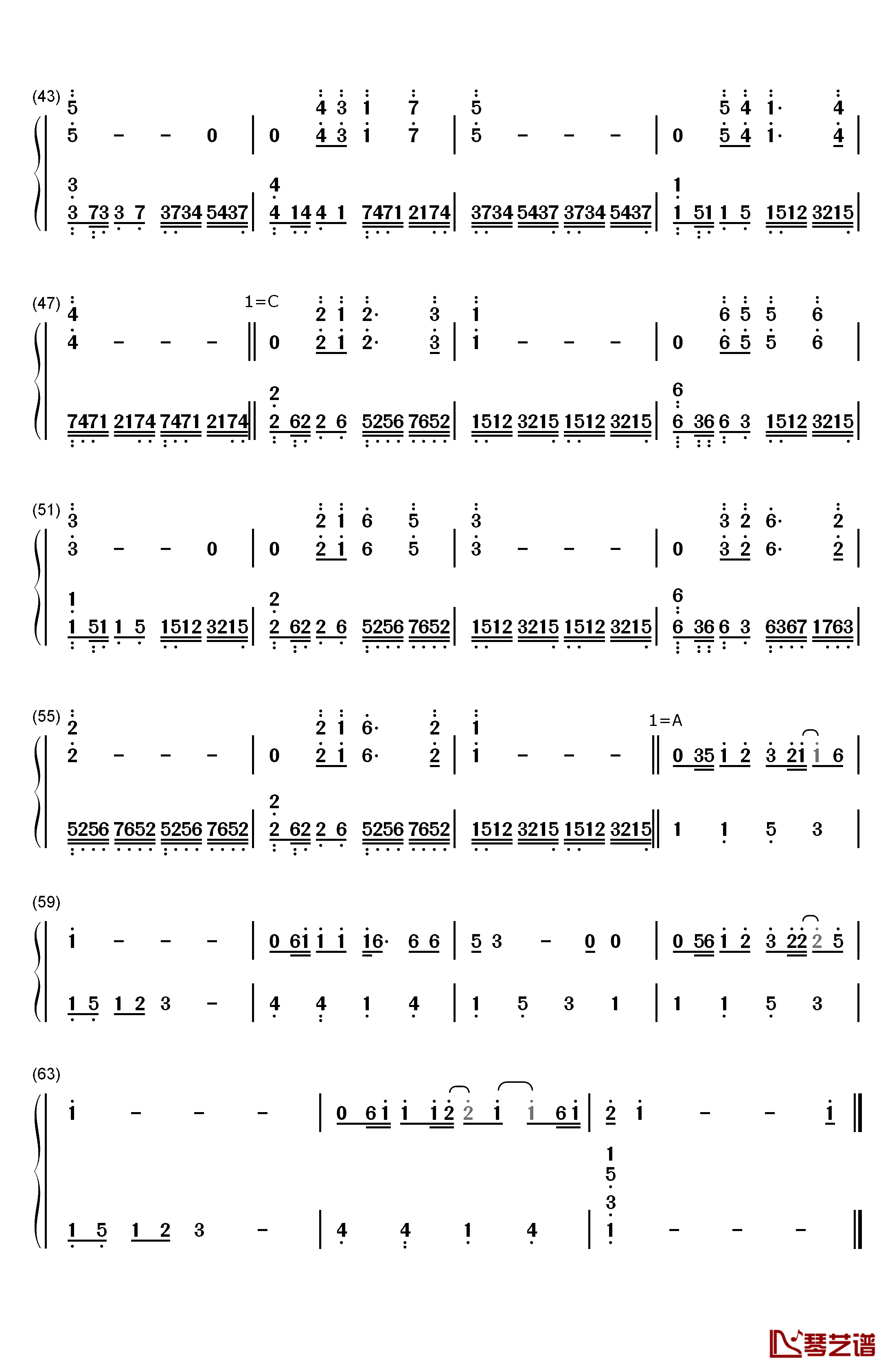 经典咏流传钢琴简谱-数字双手-张杰3