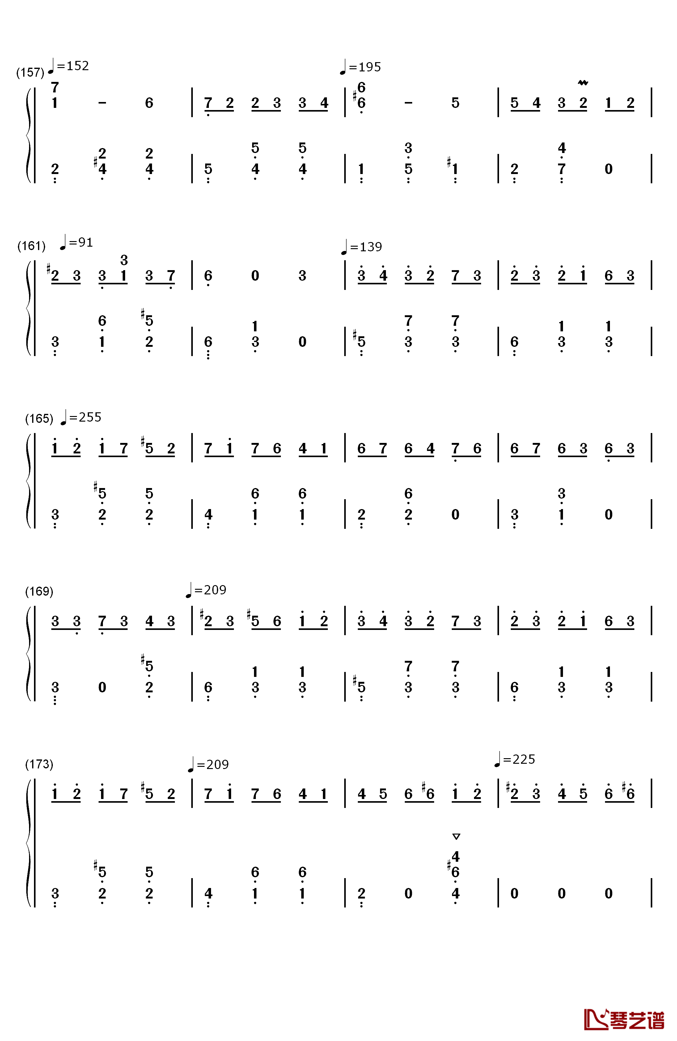 升C小调圆舞曲钢琴简谱-数字双手-肖邦9