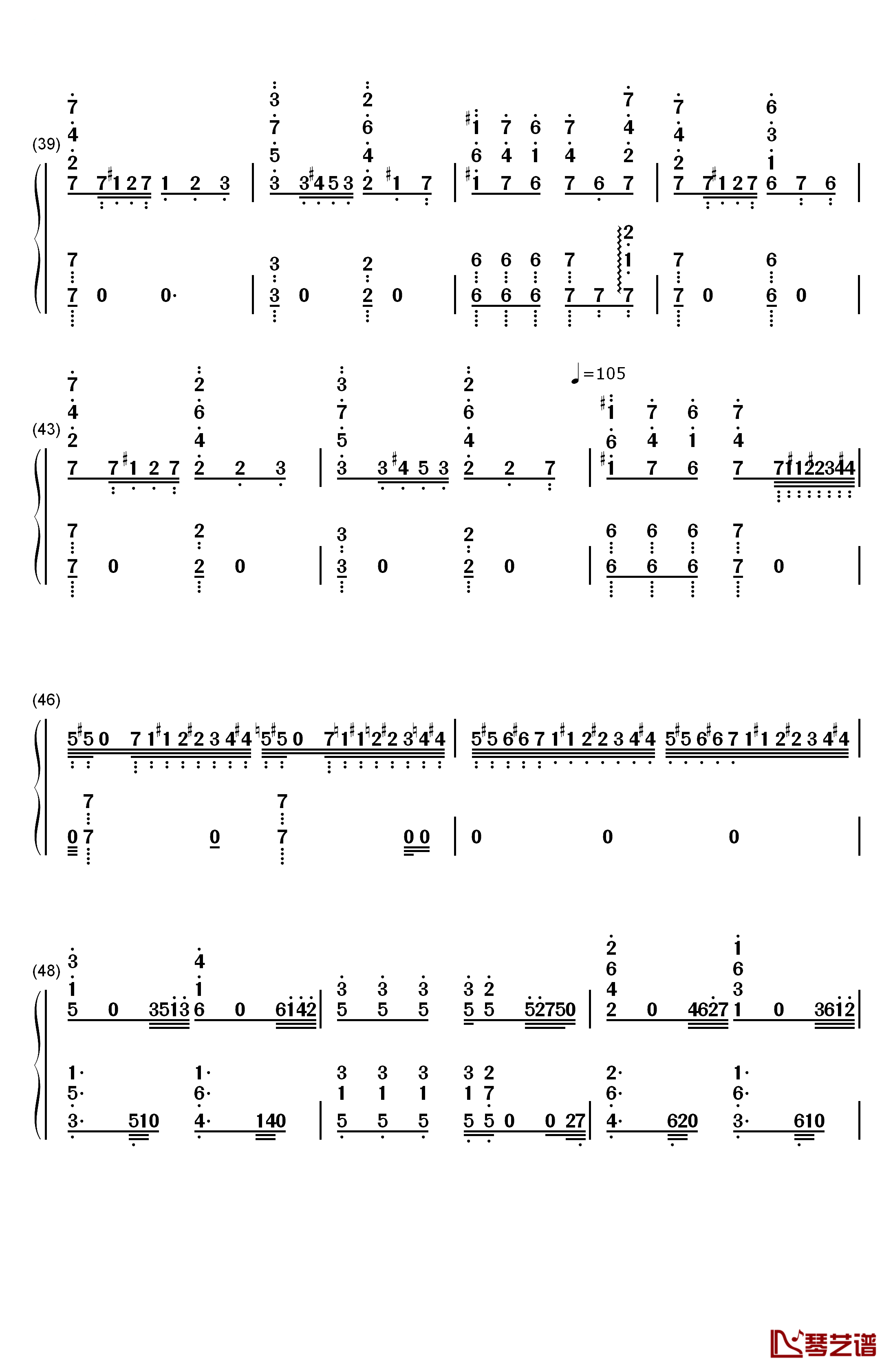 加勒比海盗主题曲钢琴简谱-数字双手-克劳斯·巴德尔特4