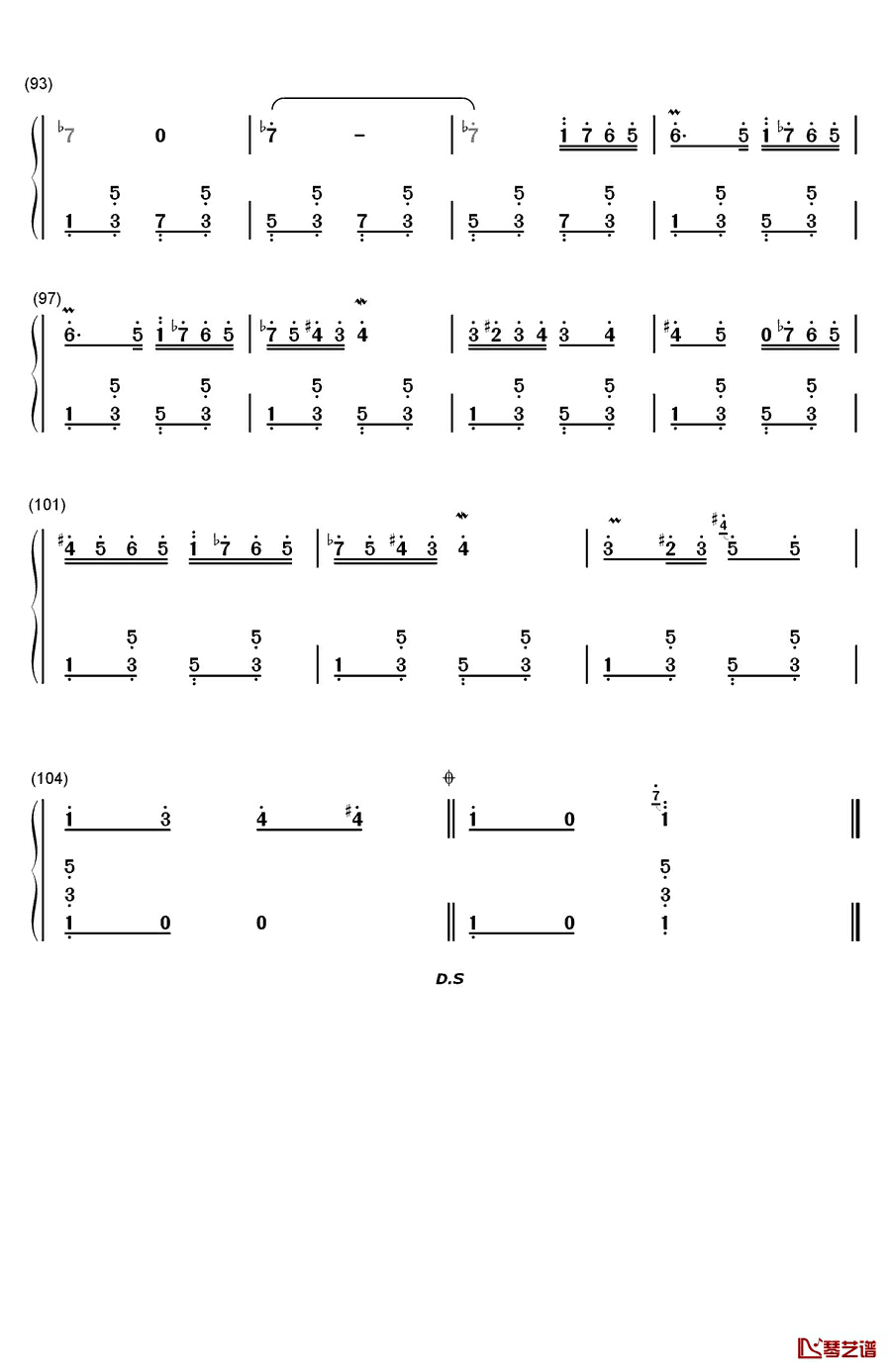 霍拉舞曲钢琴简谱-数字双手-未知5