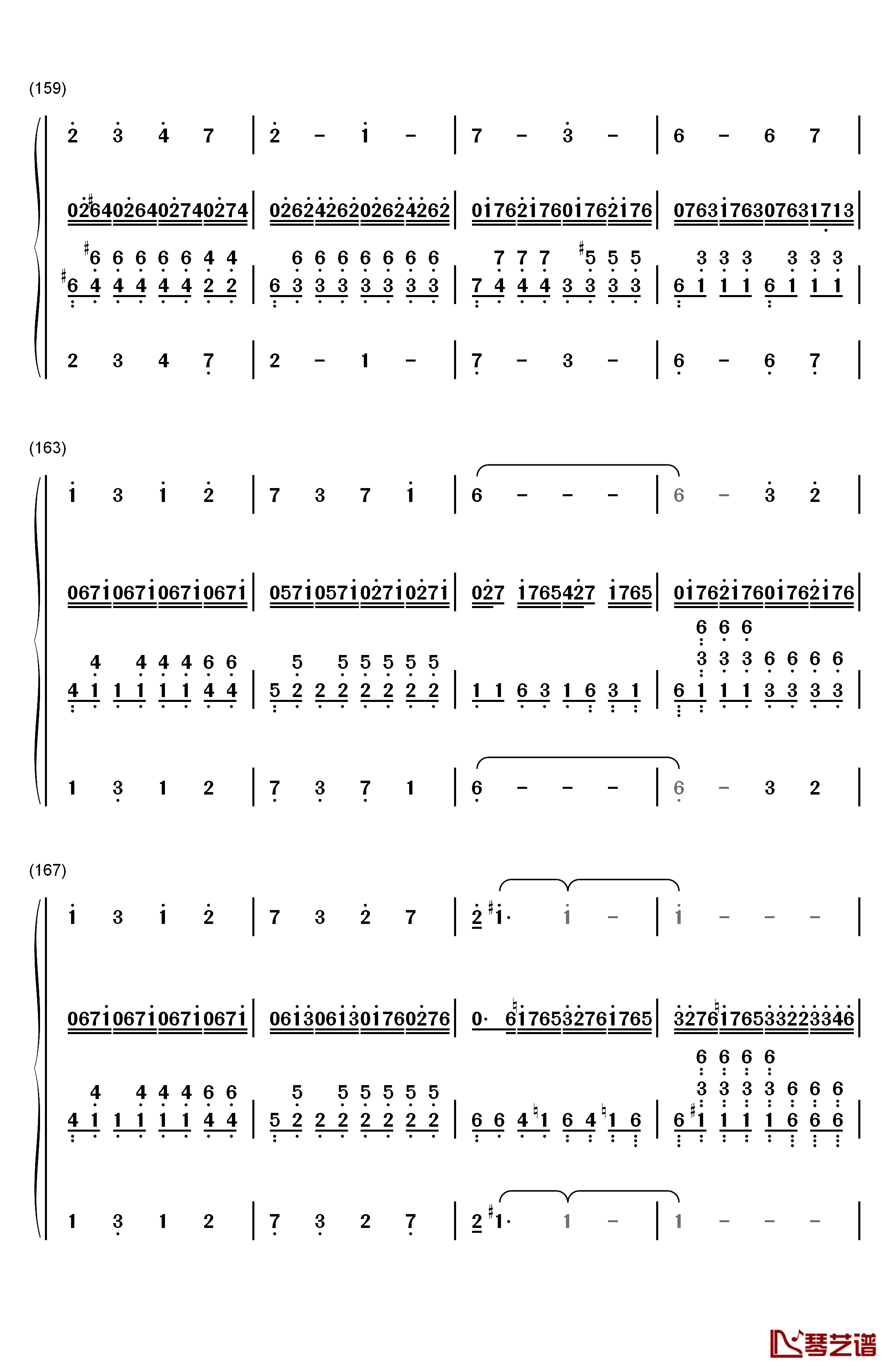 风屿钢琴简谱-数字双手-埋葬10