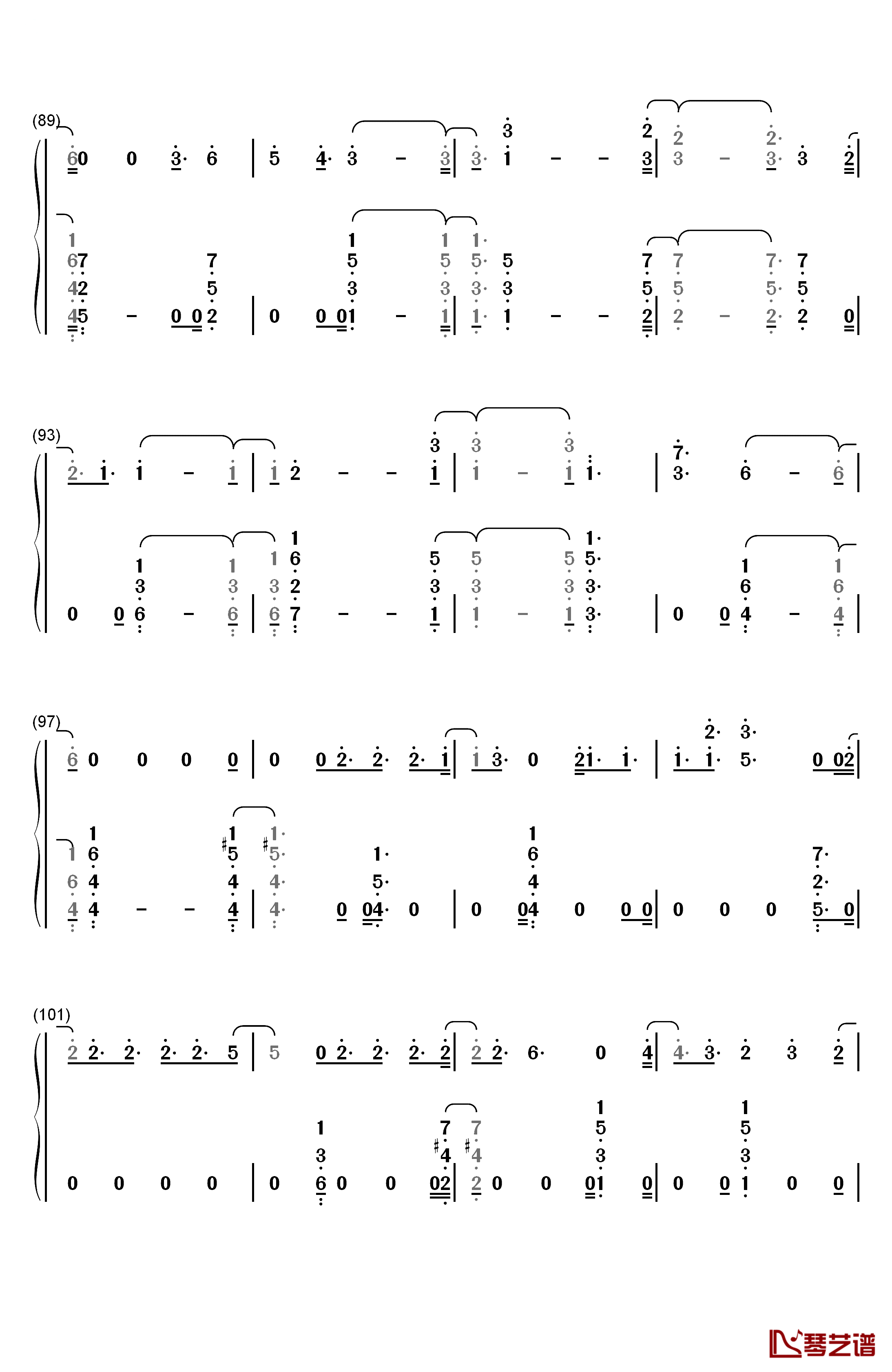 You Are The Reason钢琴简谱-数字双手-Calum Scott6