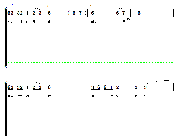 咏西溪简谱1