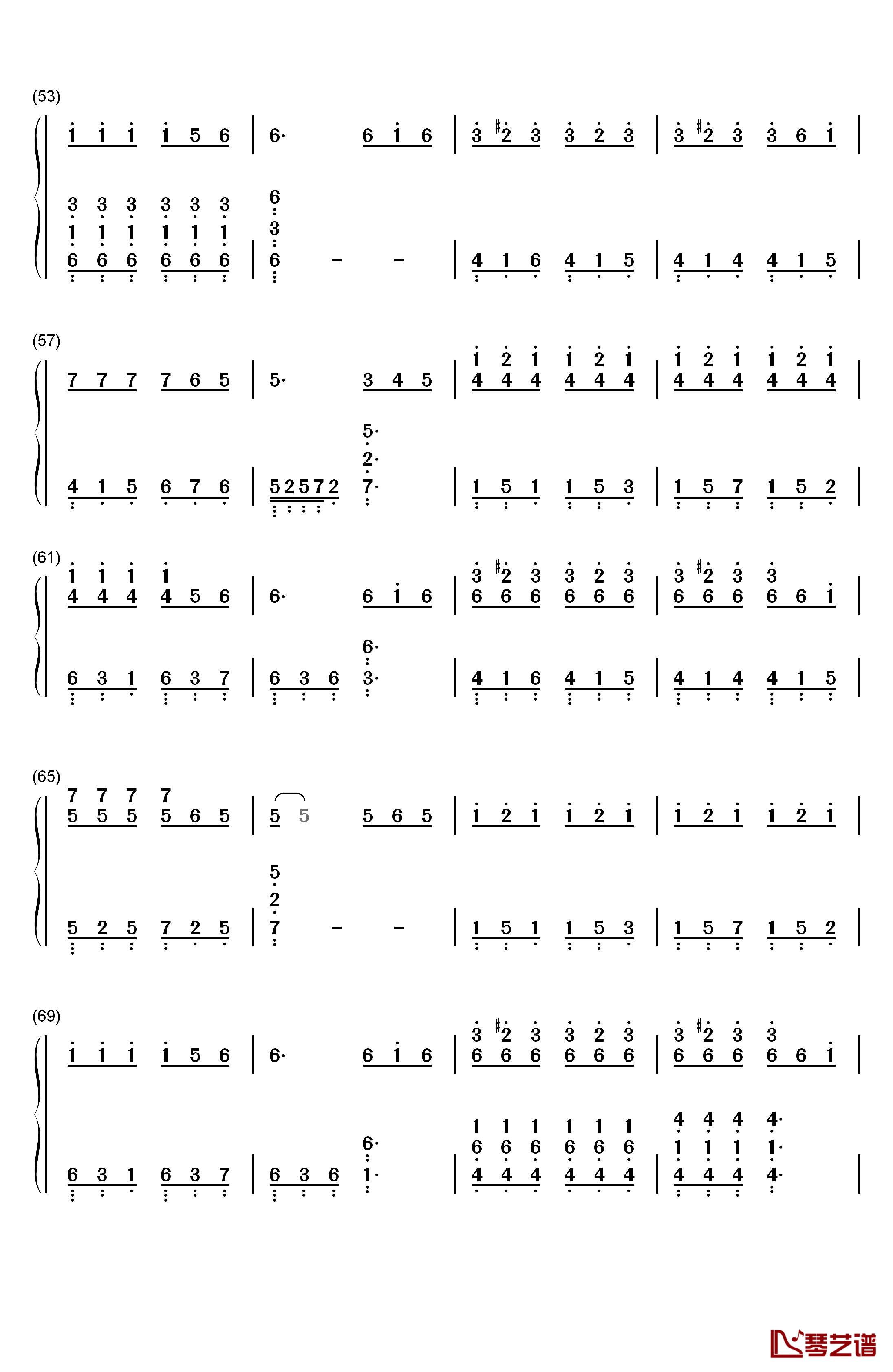 小半钢琴简谱-数字双手-陈粒4