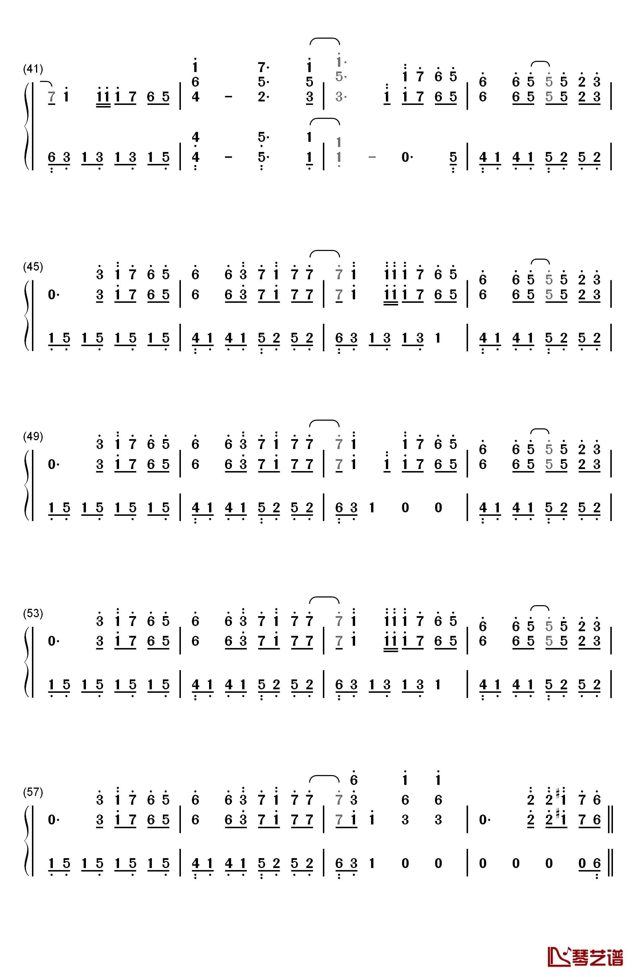 Sakura Tears钢琴简谱-数字双手-Snigellin3