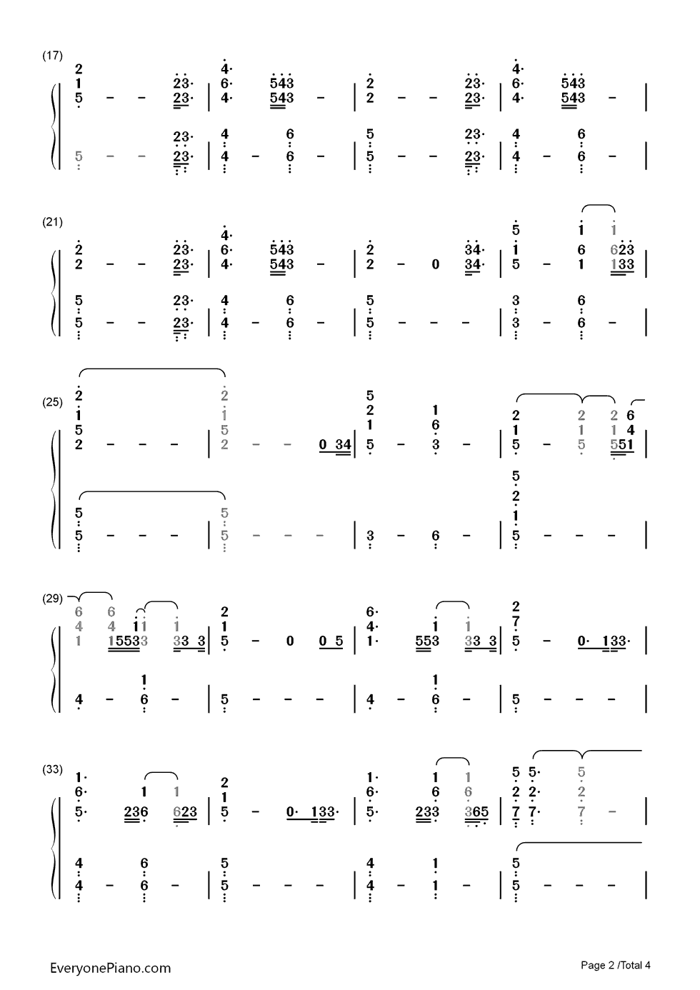 Up in Flames钢琴简谱-数字双手-Coldplay2