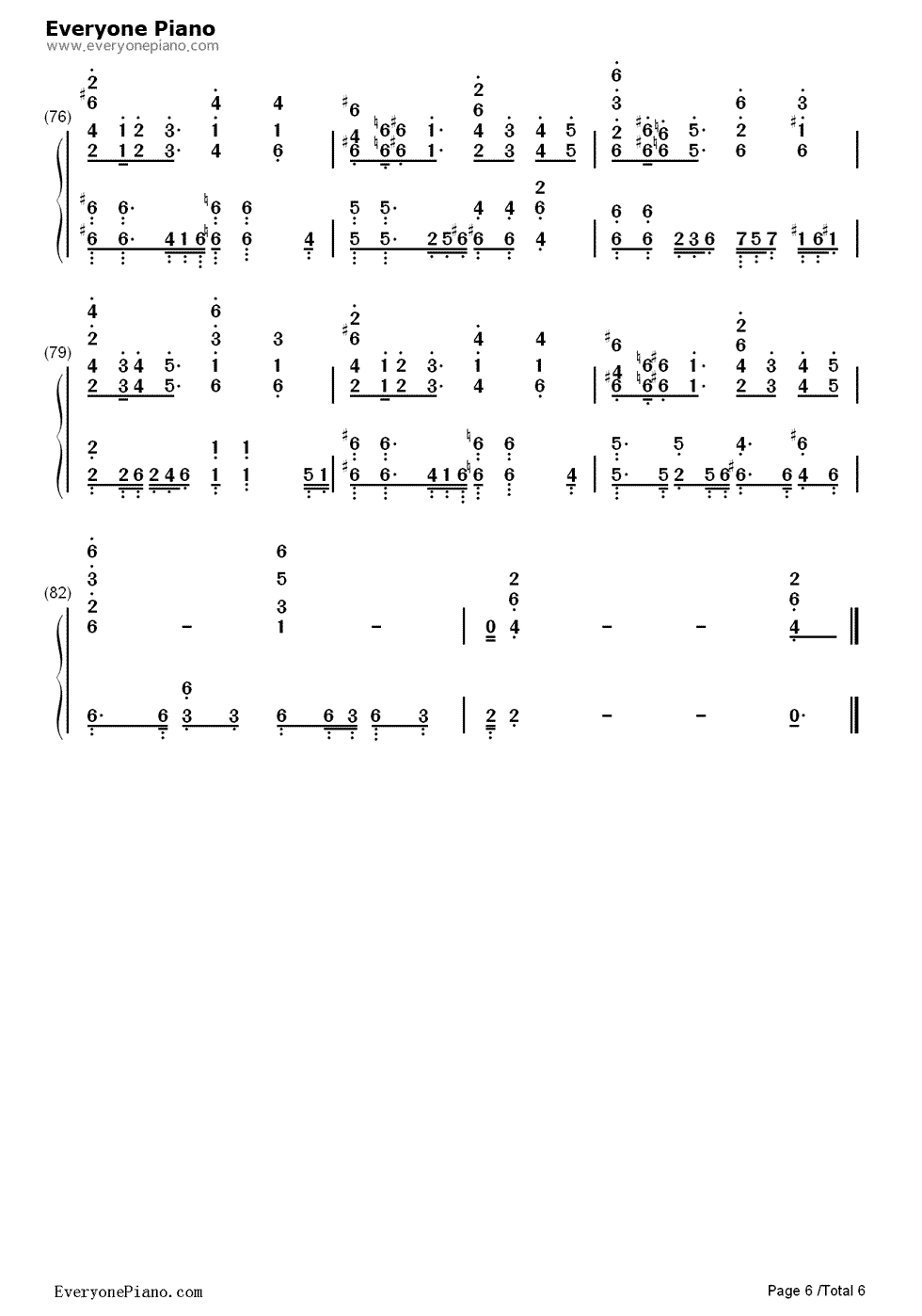 YELL钢琴简谱-数字双手-生物股长  いきものがかり6