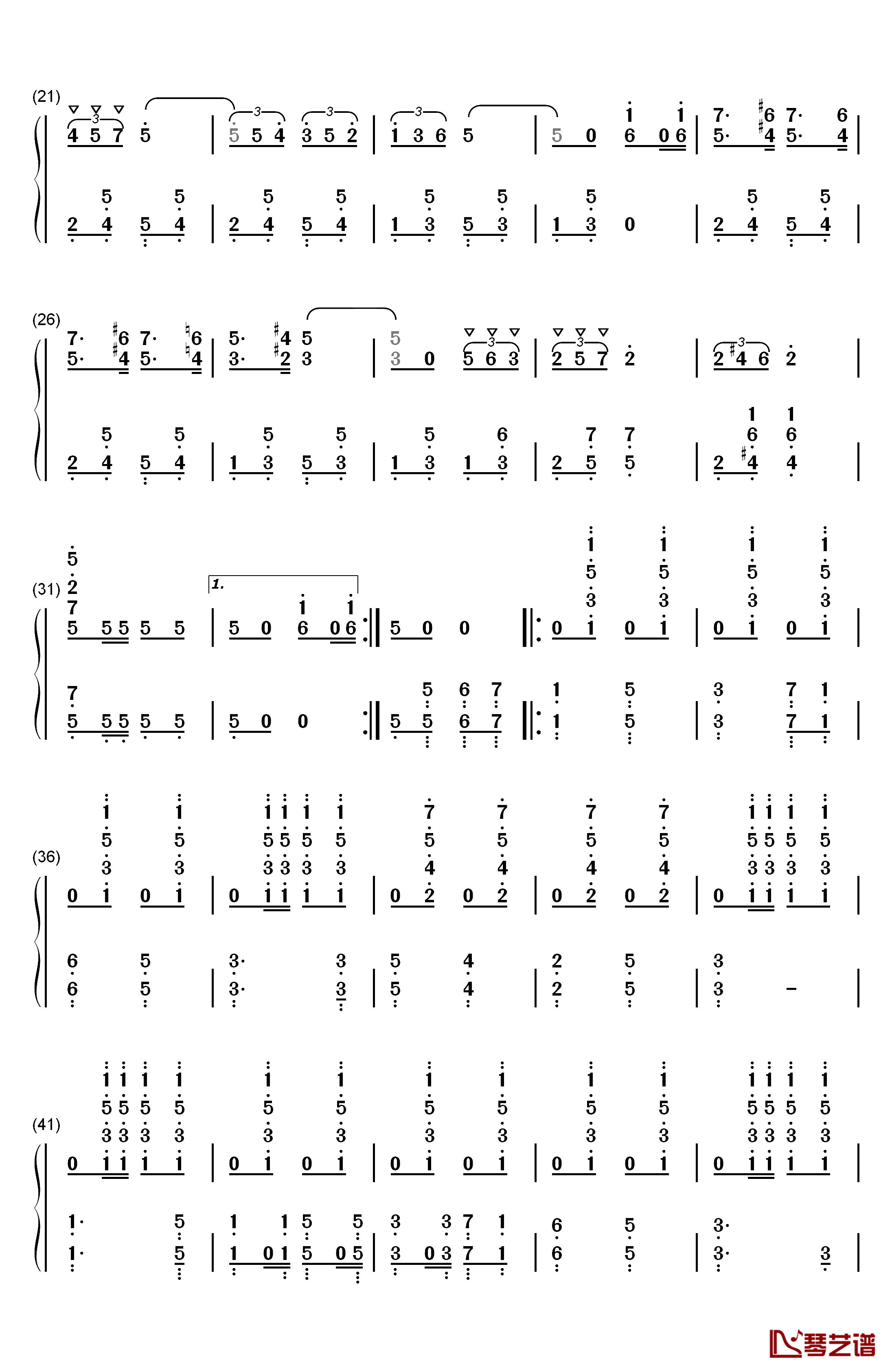 双头鹰进行曲钢琴简谱-数字双手-瓦格纳2