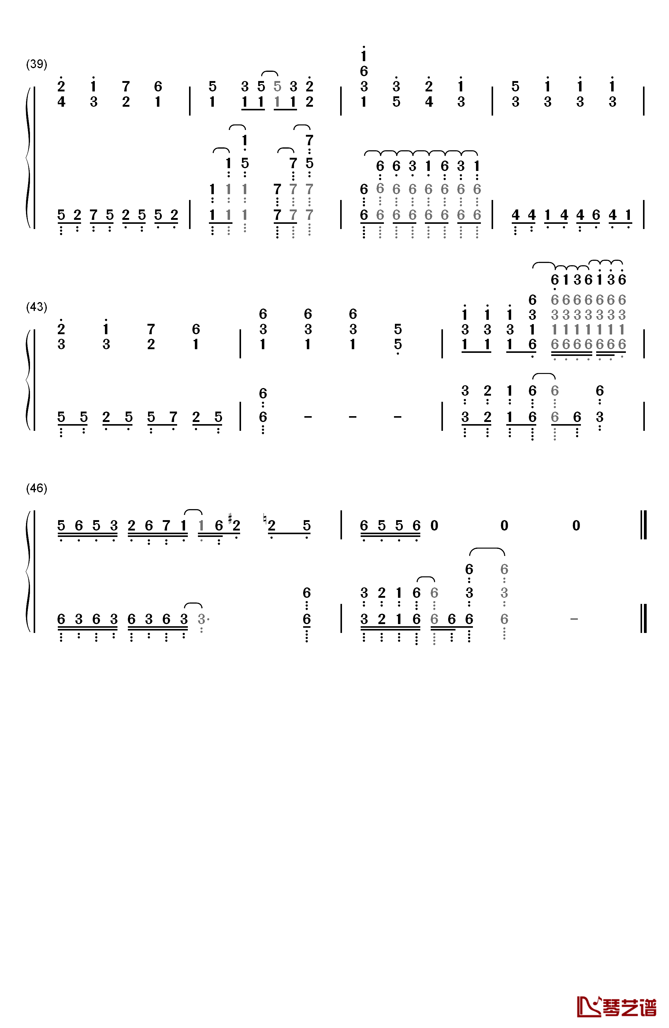 Coolest钢琴简谱-数字双手-customi-z4