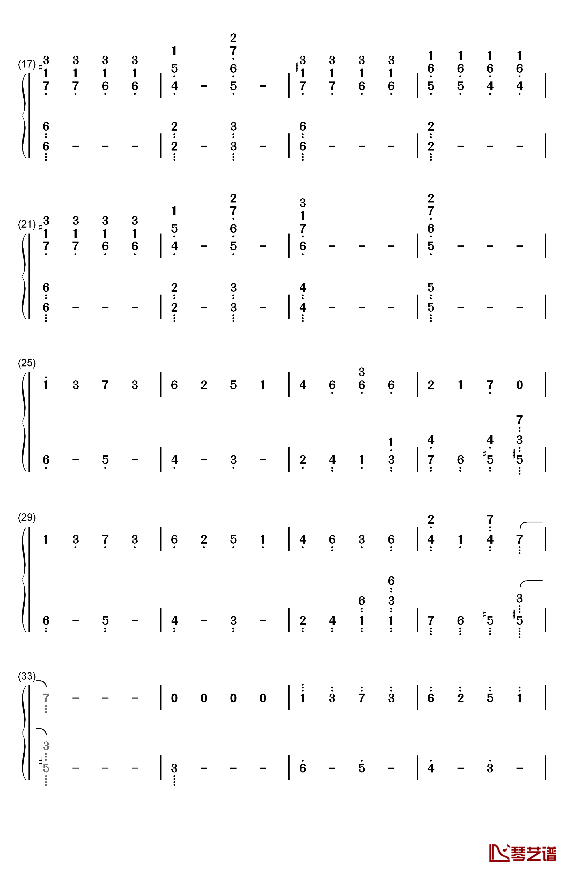 will of the heart钢琴简谱-数字双手-鹭巢诗郎2