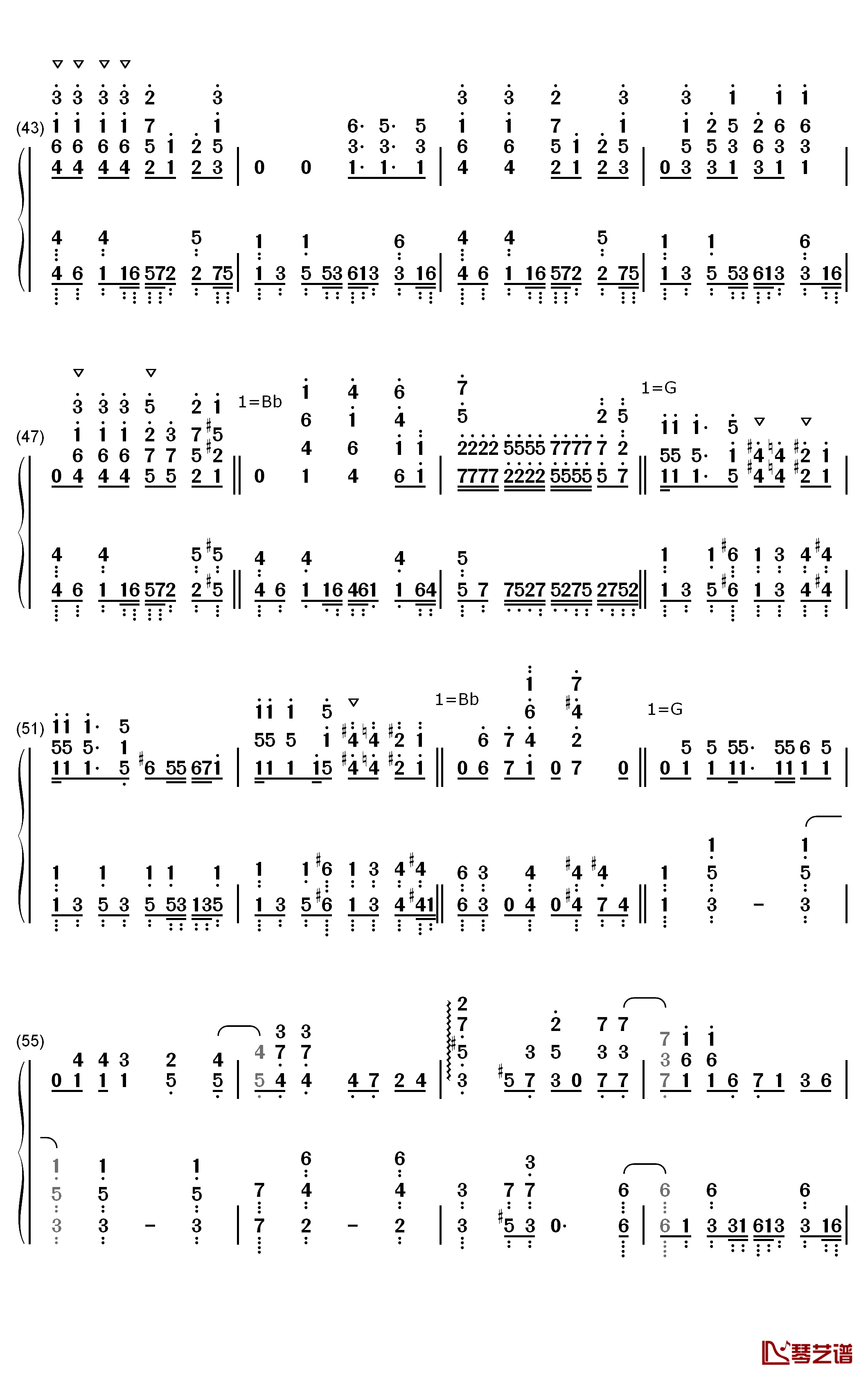 スマイルスキル=スキスキル钢琴简谱-数字双手-麦露 烈娜 梅维丝 珀琳4