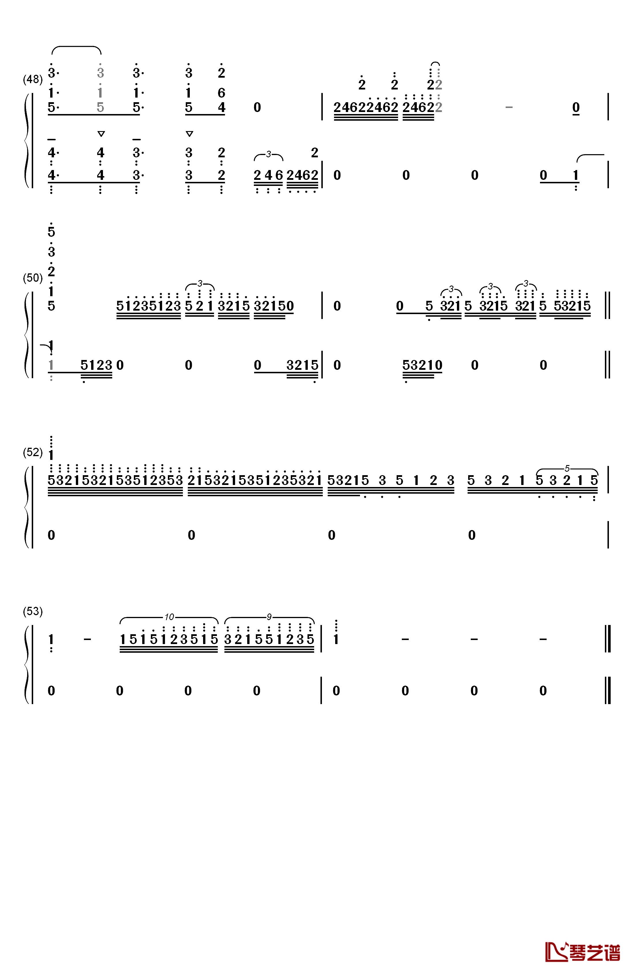 CLICK钢琴简谱-数字双手-Claris4