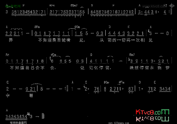 梦-绿色频道乐队简谱1