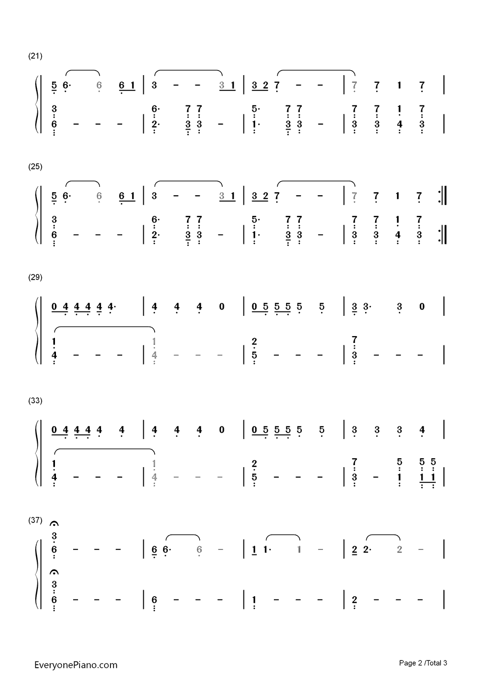 Mutter钢琴简谱-数字双手-Rammstein2