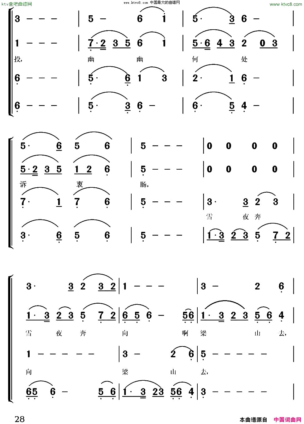 管弦乐《林冲》主题曲简谱1